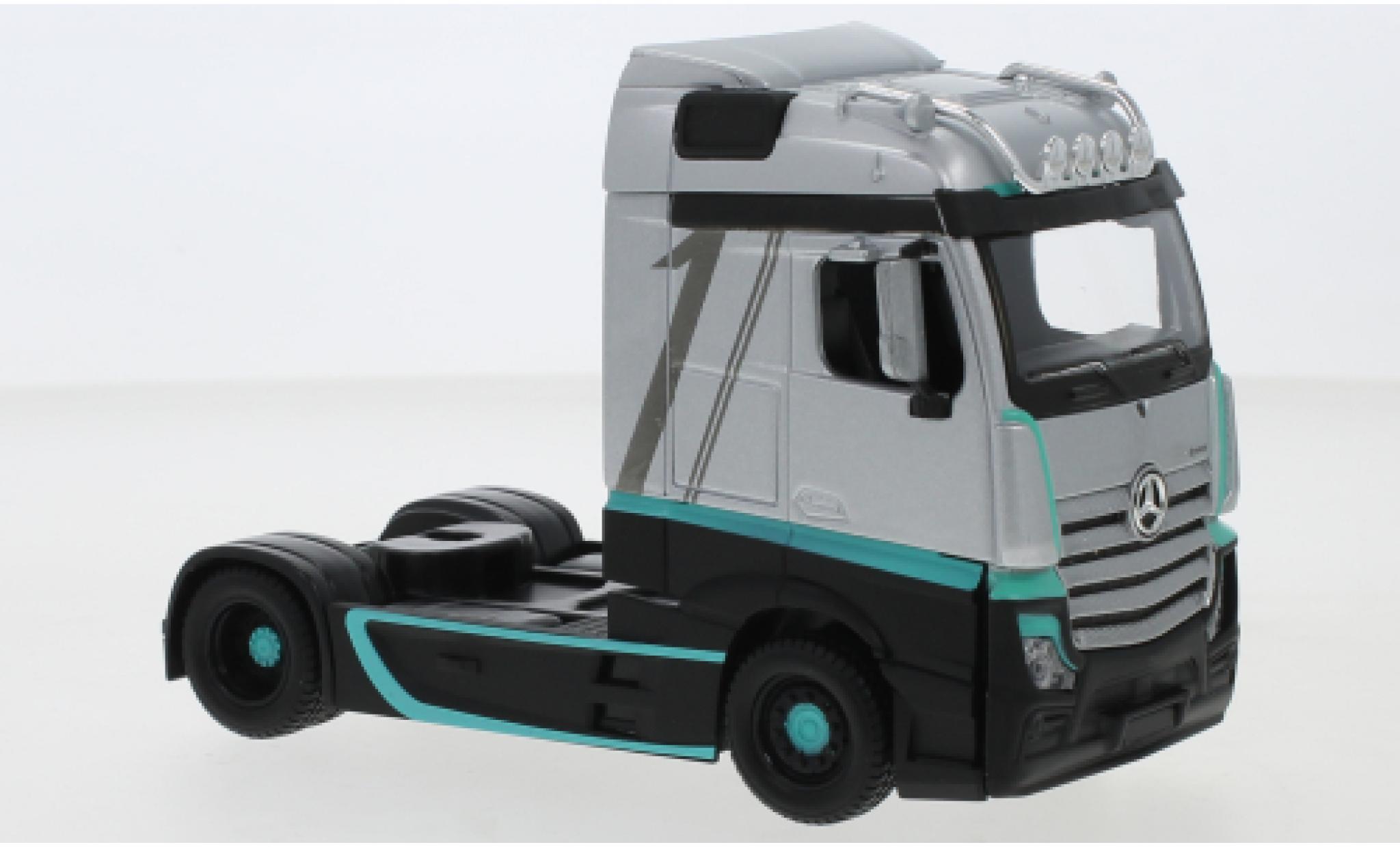 Mercedes Actros 1/43 Burago Gigaspace Custom grijs/Dekor 2020 modelauto