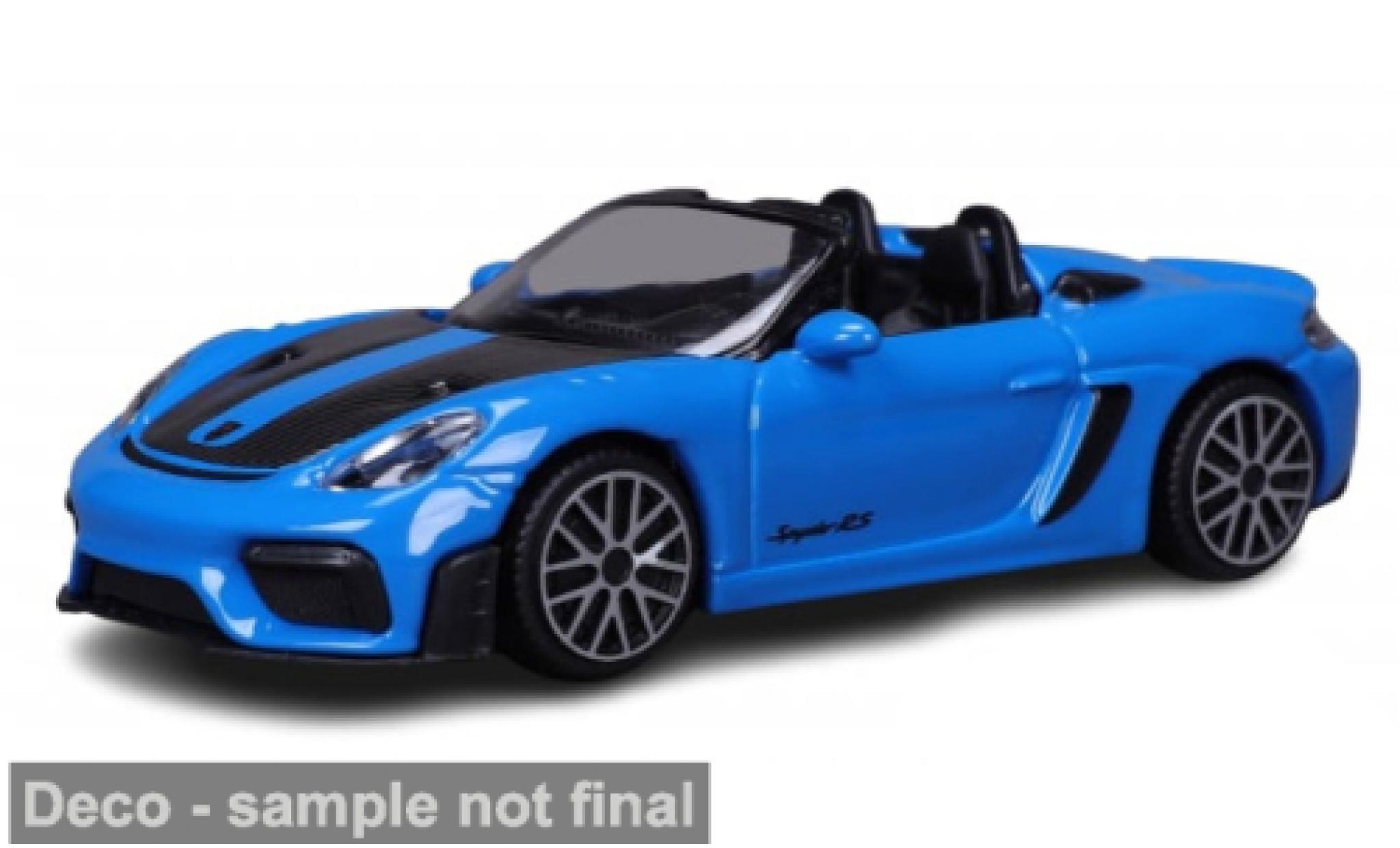 Porsche 718 1/43 Burago Bburago Spyder RS blauw/zwart 2024 1:43 modelauto