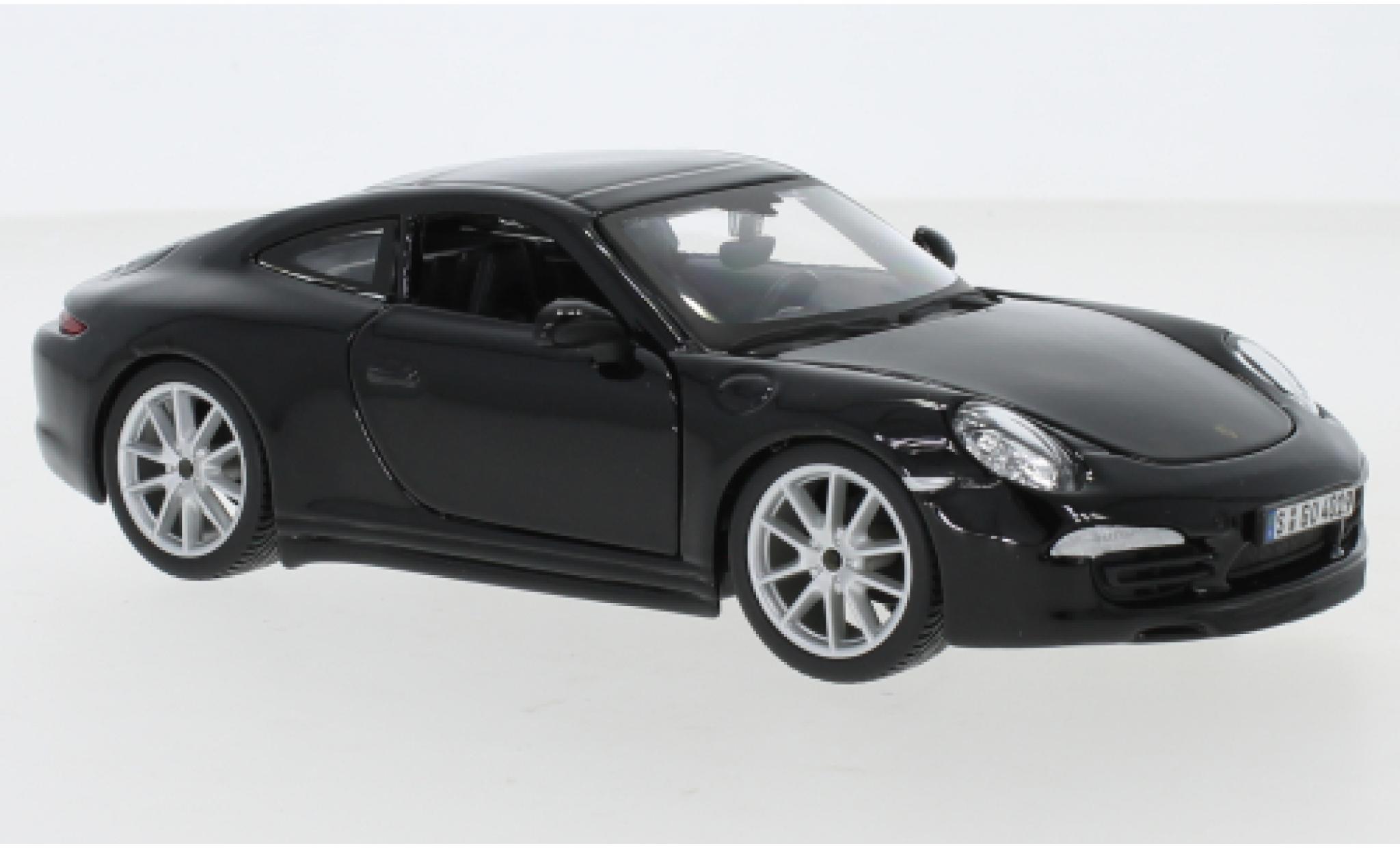 Porsche 991 S 1/24 Burago 911 Carrera S () zwart modelauto
