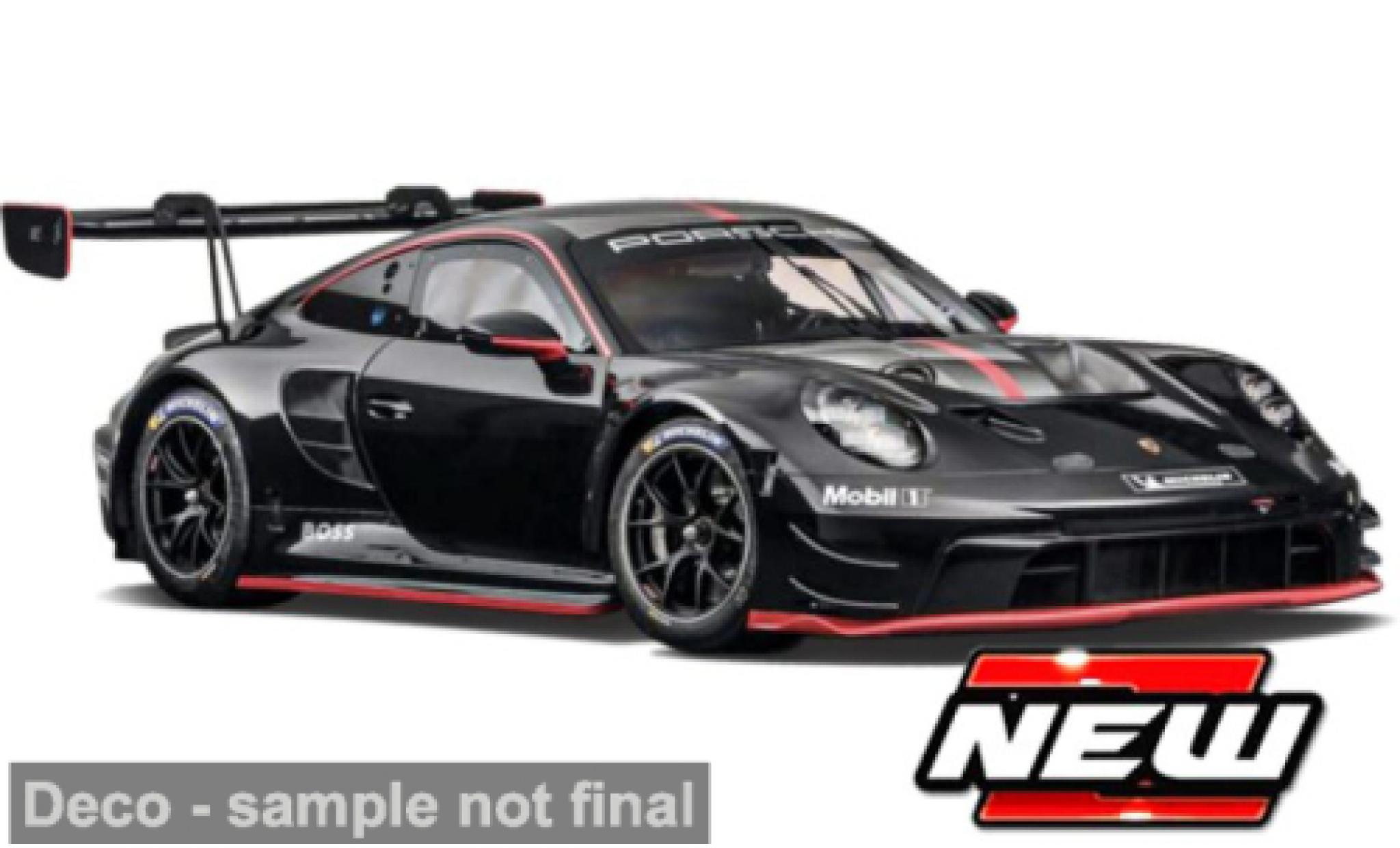 Porsche 911 1/24 Burago Bburago GT3 R zwart/rood 2023 1:24 modelauto