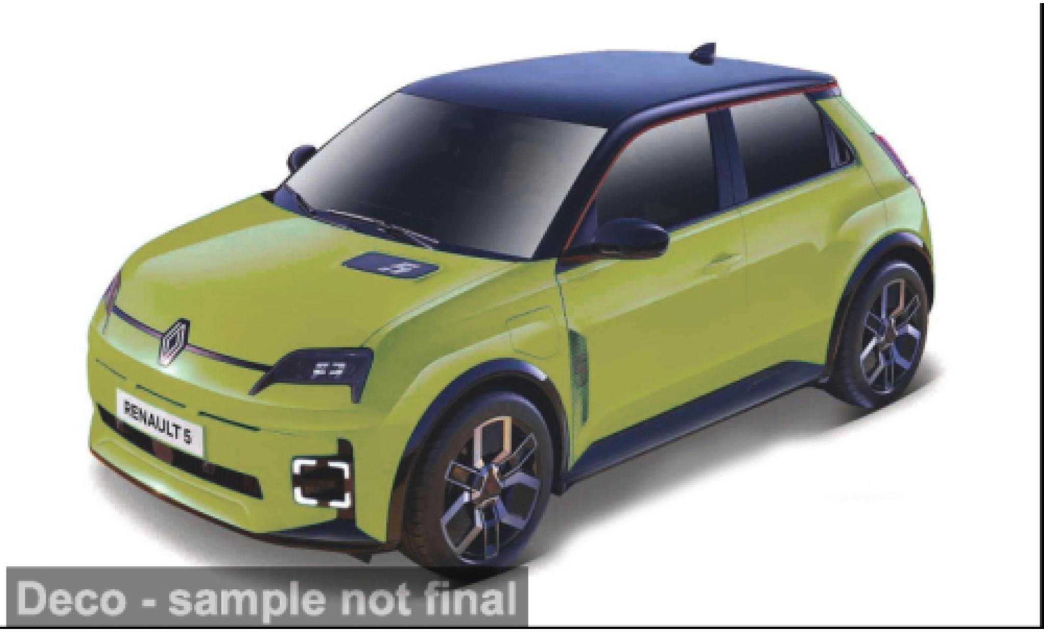 Renault 5 1/43 Burago Bburago E-Tech geel 1:43 modelauto