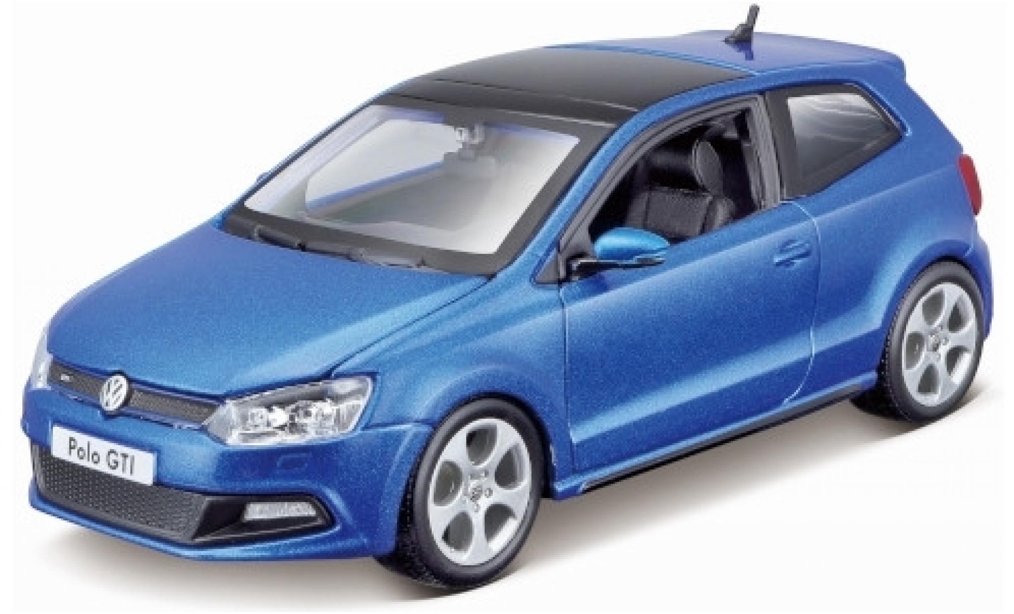 Volkswagen Polo 1/24 Burago V GTI metallic blauw modelauto
