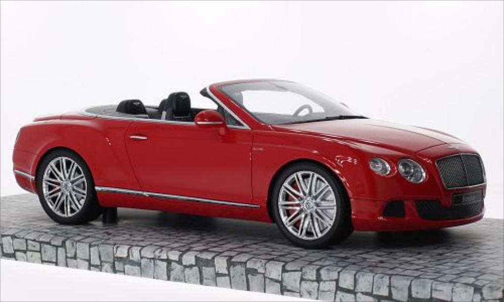 Bentley Continental GT 1/18 Minichamps GT Speed Cabriolet rood 2013 modelauto