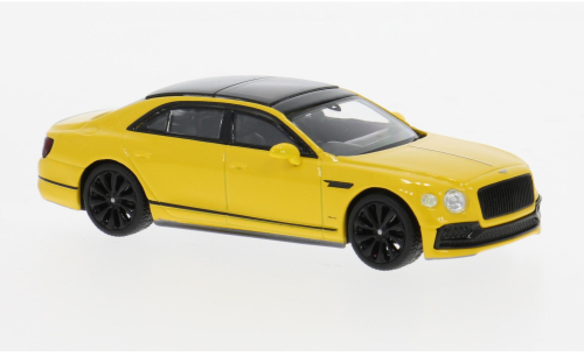 Bentley Flying Spur 1/64 Mini GT geel 2023 1:64 modelauto