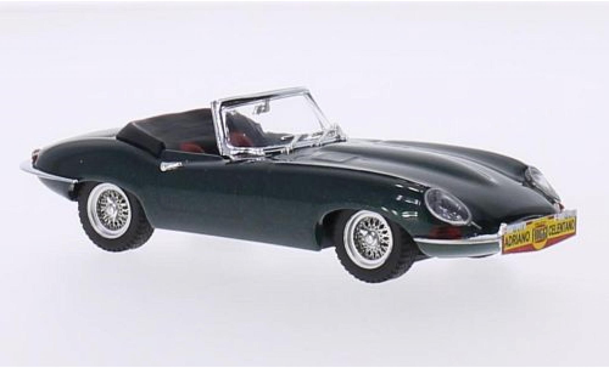 Jaguar E-Type 1/43 Best metallic groen 1962 Adriano Celentano Cantagiro modelauto