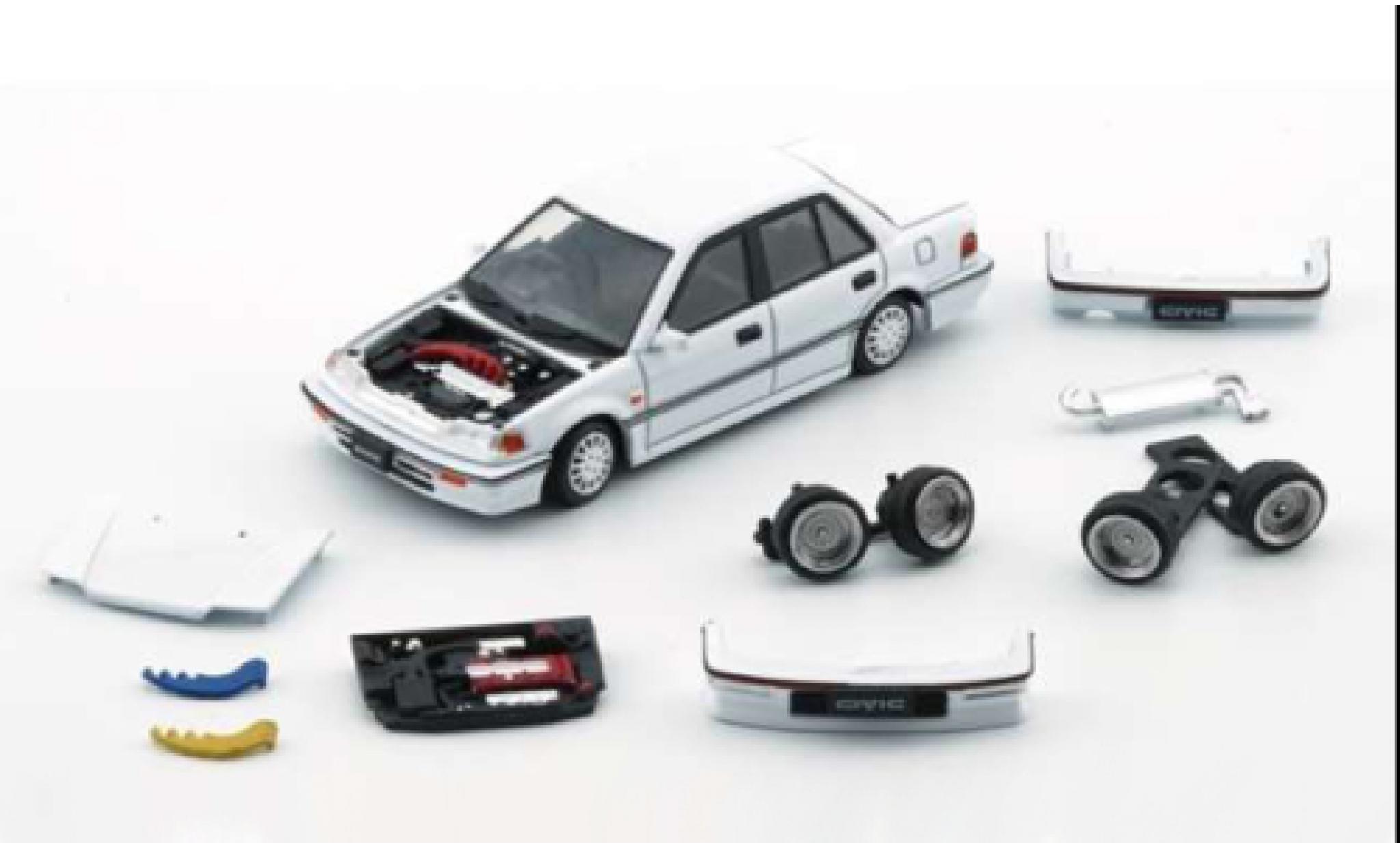 Honda Civic 1/64 BM Creations EF2 wit 1991 1:64 modelauto