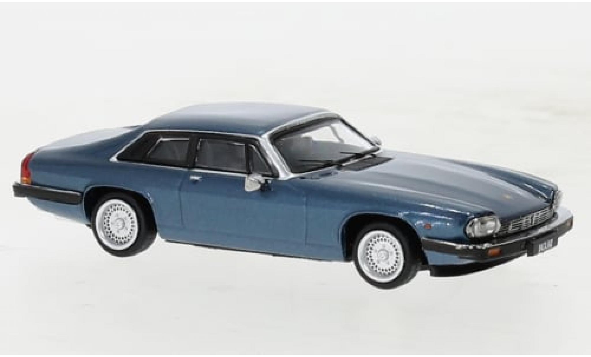 Jaguar XJ 1/64 BM Creations -S V12 metallic blauw 1984 1:64 modelauto