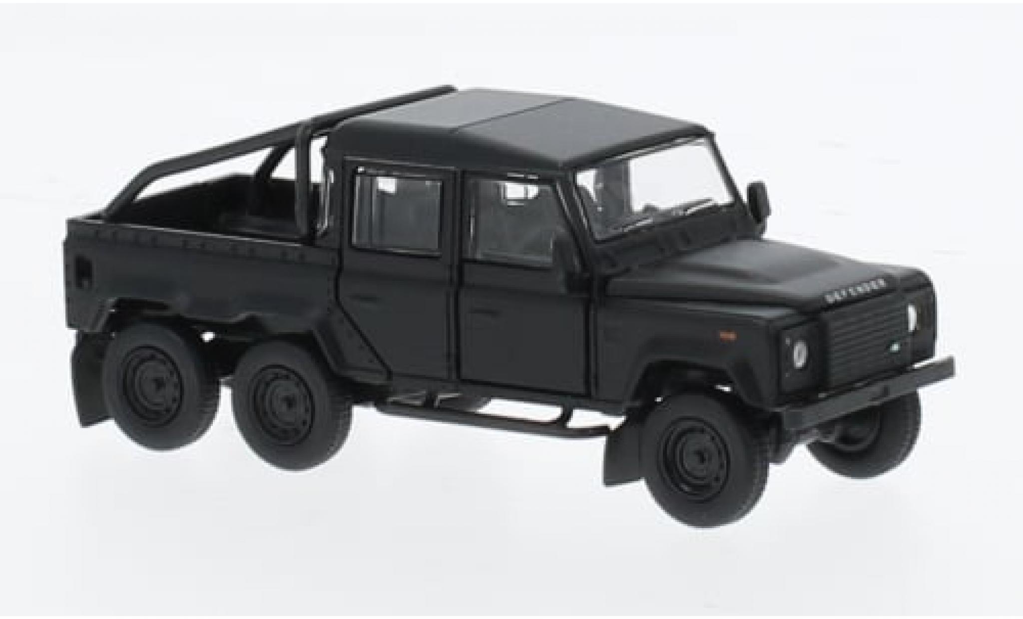 Land Rover Defender 1/64 BM Creations 110 Pick Up 6x6 matt-zwart RHD 2016 1:64 modelauto