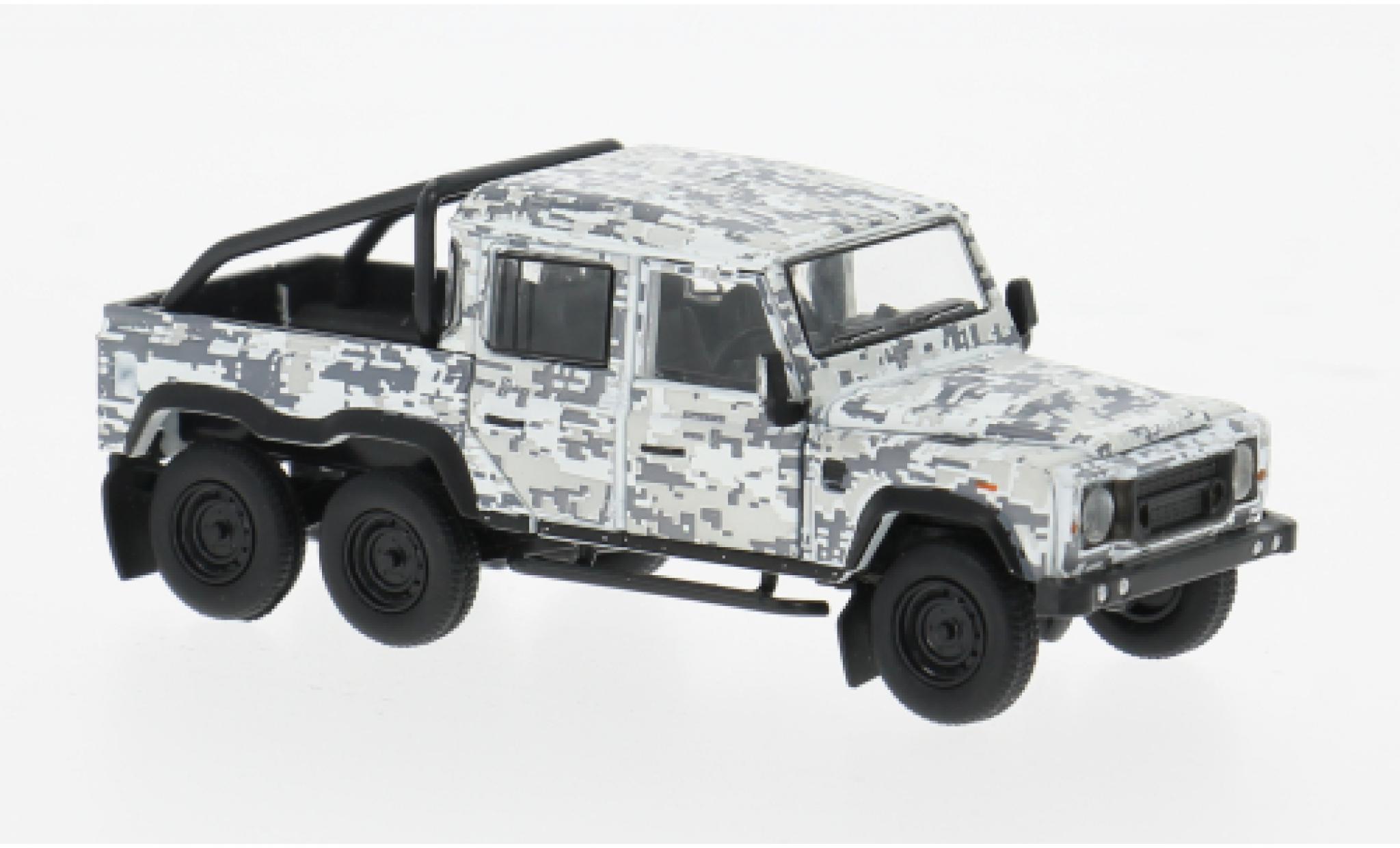 Land Rover Defender 1/64 BM Creations 110 wit/Dekor 2016 1:64 modelauto