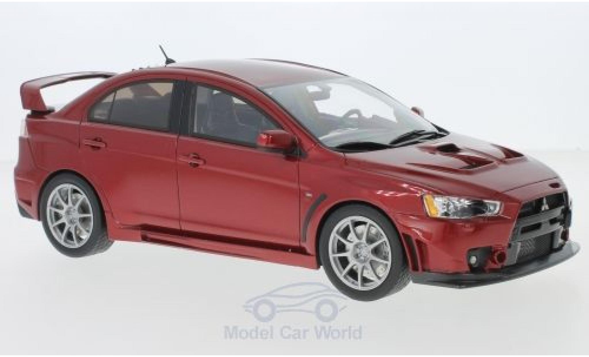 Mitsubishi Lancer Evolution X 1/18 BM Creations Evolution X metallic rood modelauto