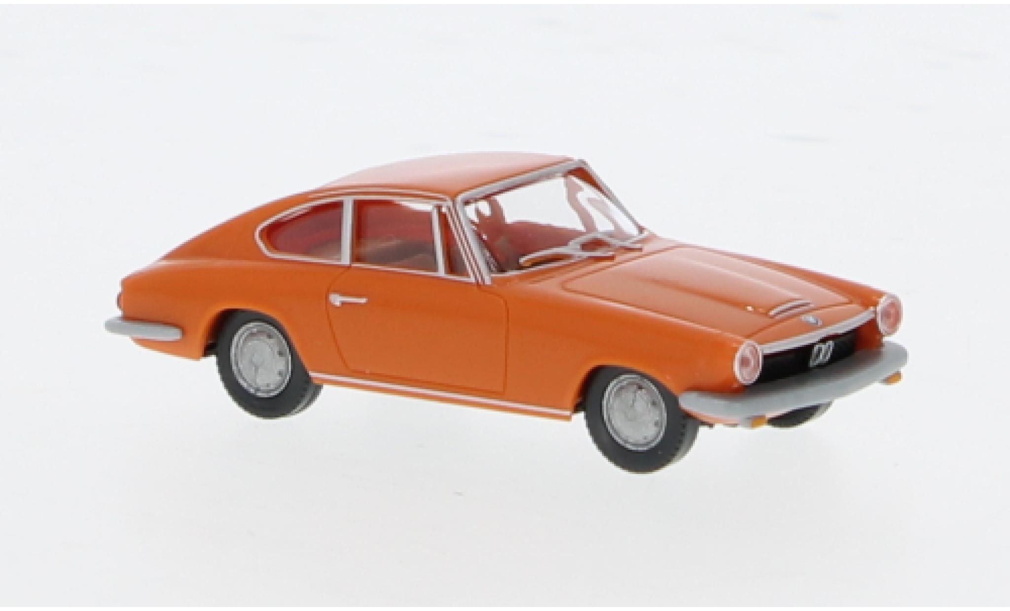 Bmw 1600 1/87 Wiking GT Coupe oranje modelauto