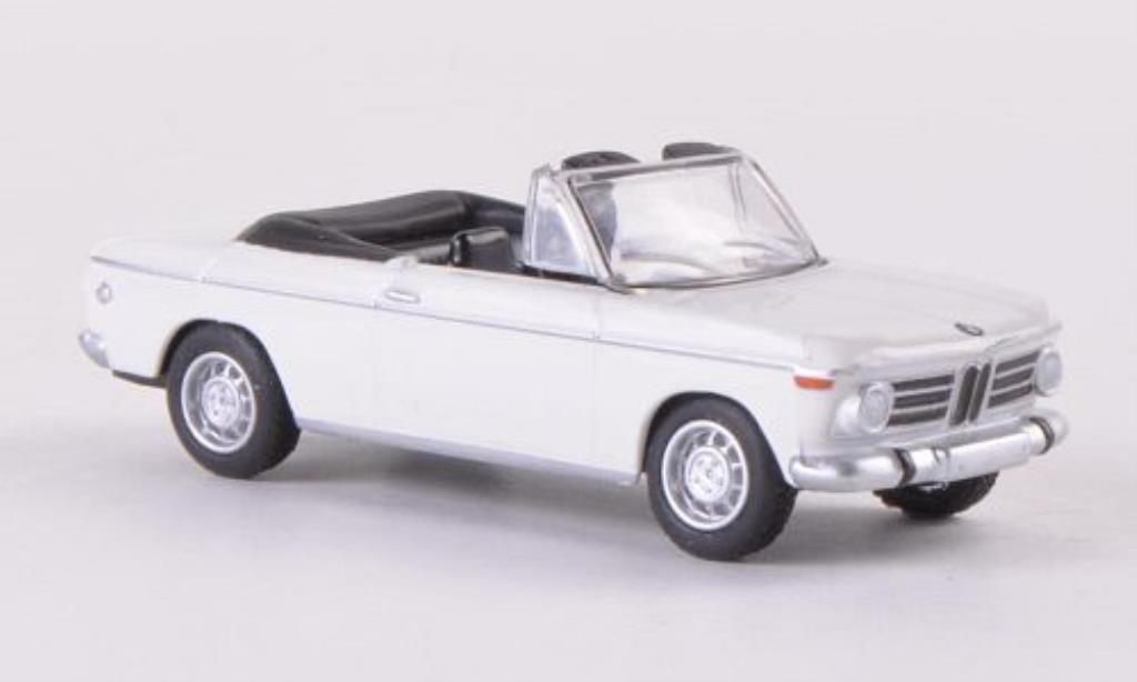 Bmw 2002 1/87 Bub Cabrio wit modelauto