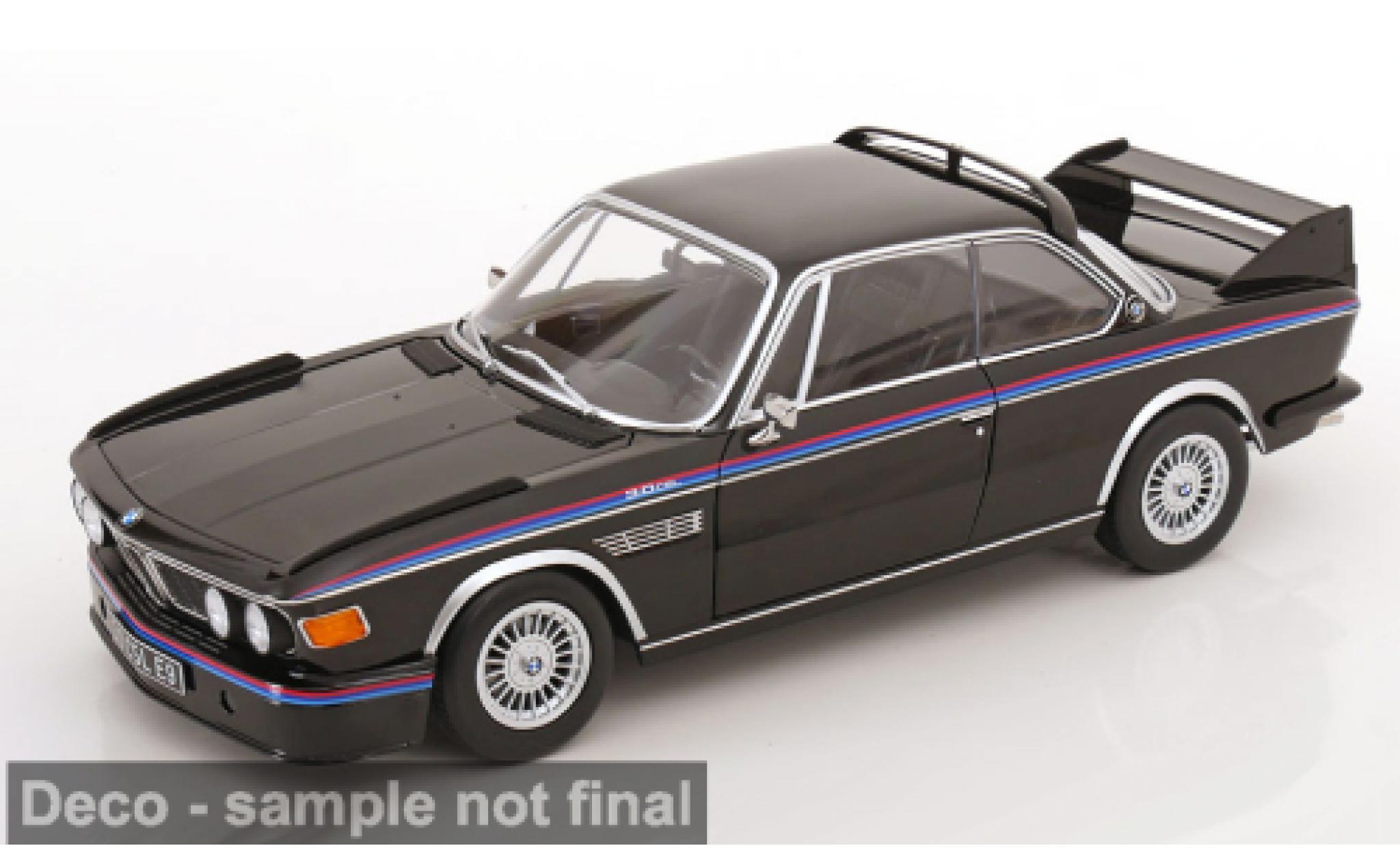 Bmw 3.0 1/12 KK Scale CSL (E9) zwart/Dekor 1973 1:12 modelauto