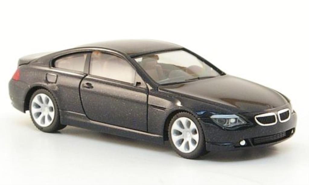 Bmw 630 E63 1/87 Herpa E63 Coupe zwart 2004 modelauto