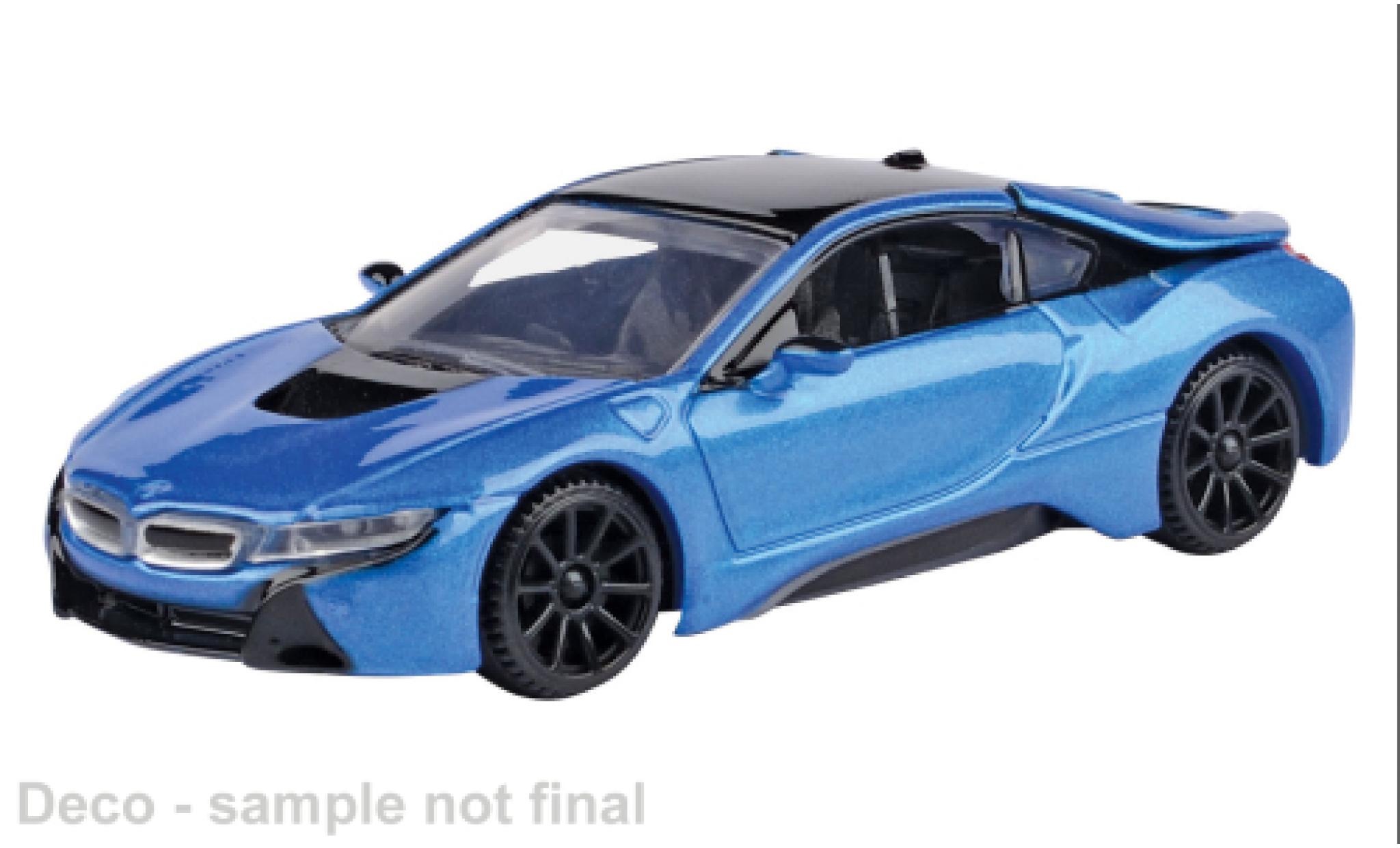Bmw i8 1/43 Motormax blauw/zwart 2018 1:43 modelauto