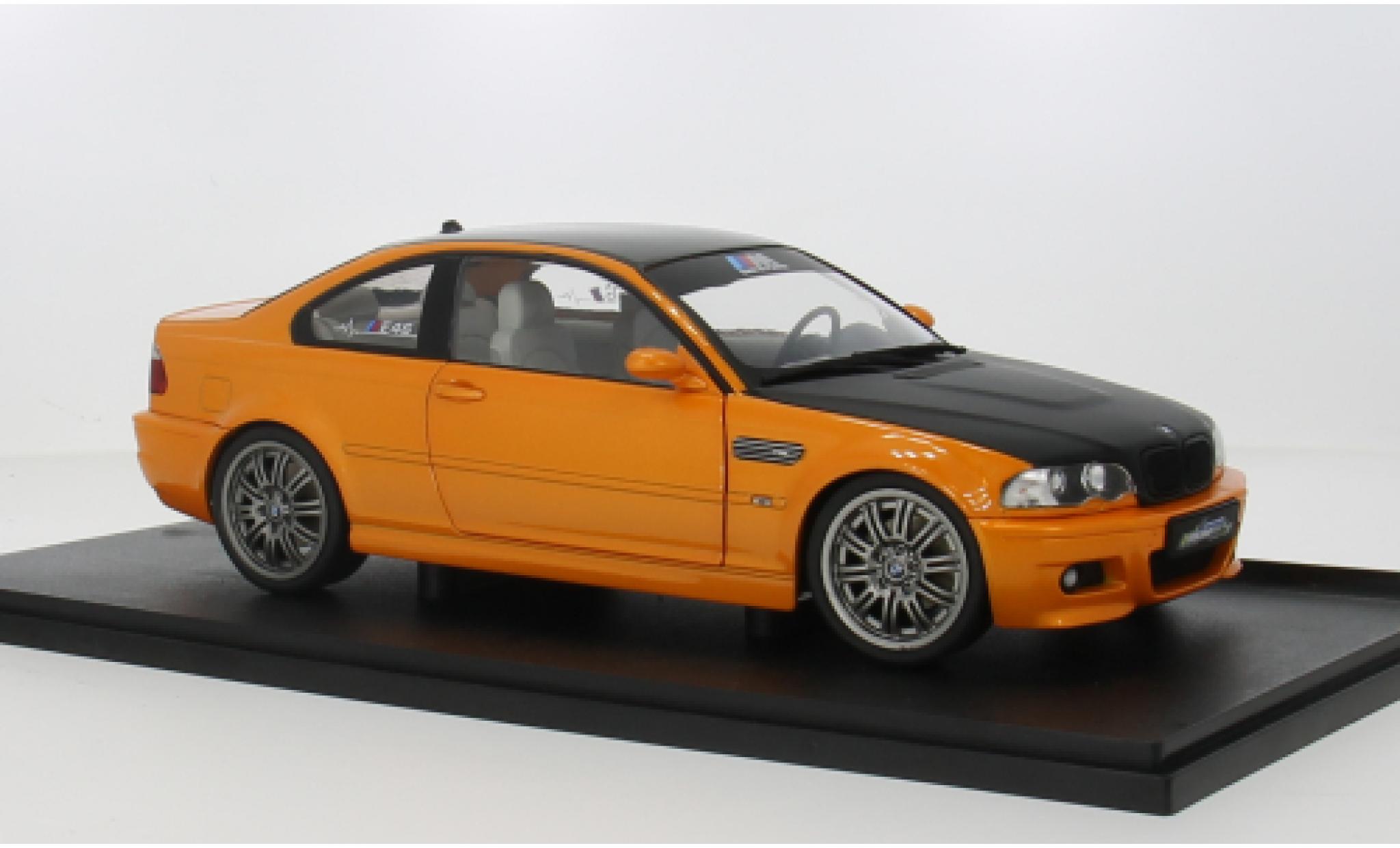 Bmw M3 1/18 Solido (E46) oranje/zwart 1:18 modelauto