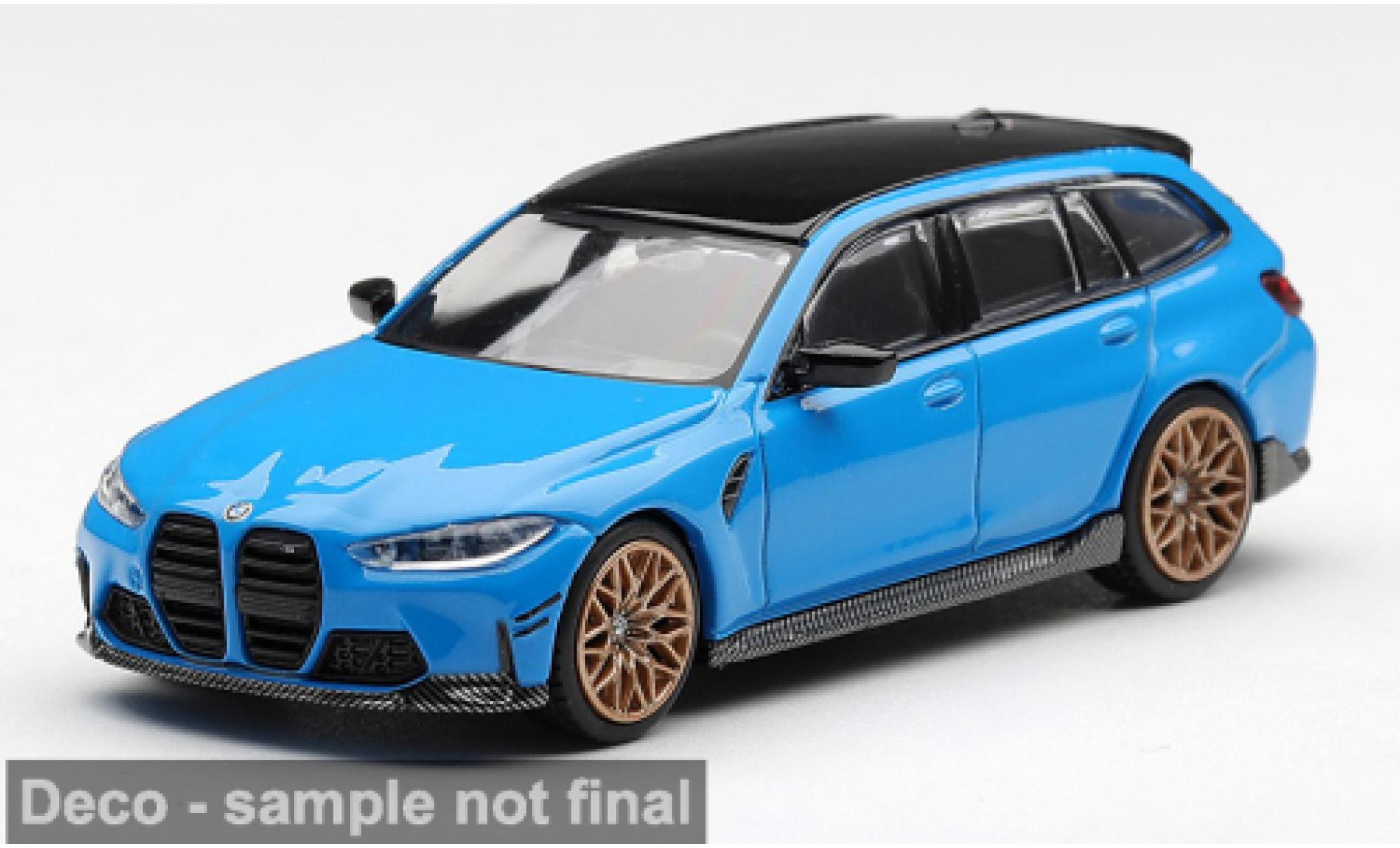 Bmw M3 1/64 Mini GT M Performance Touring blauw/zwart 2025 1:64 modelauto