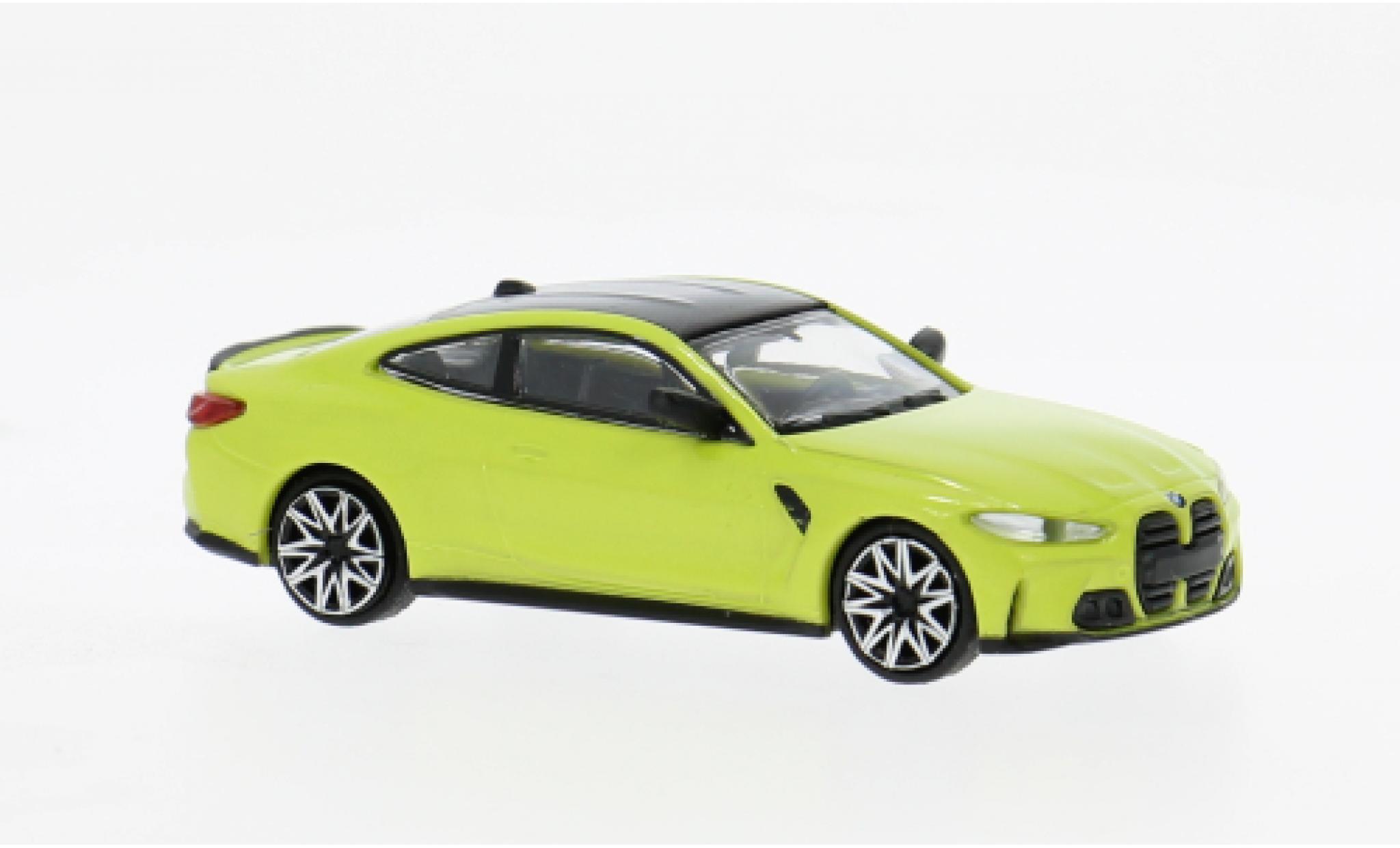 Bmw M4 1/87 Minichamps (G82) geel 2020 1:87 modelauto