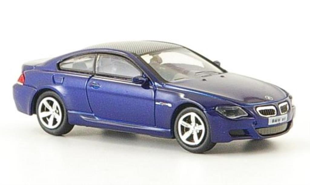Bmw M6 E63 1/87 Ricko E63 blauw 2006 modelauto