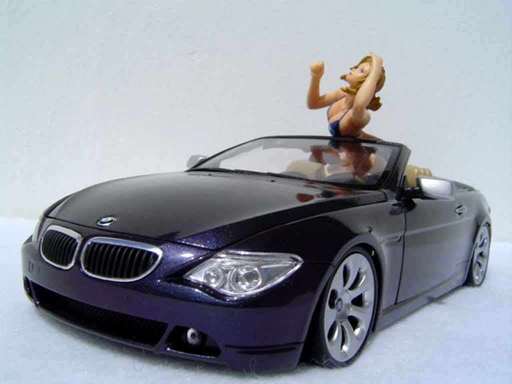Bmw 645 E64 1/18 Welly E64 ci cabriolet pneus tailles basses modelauto