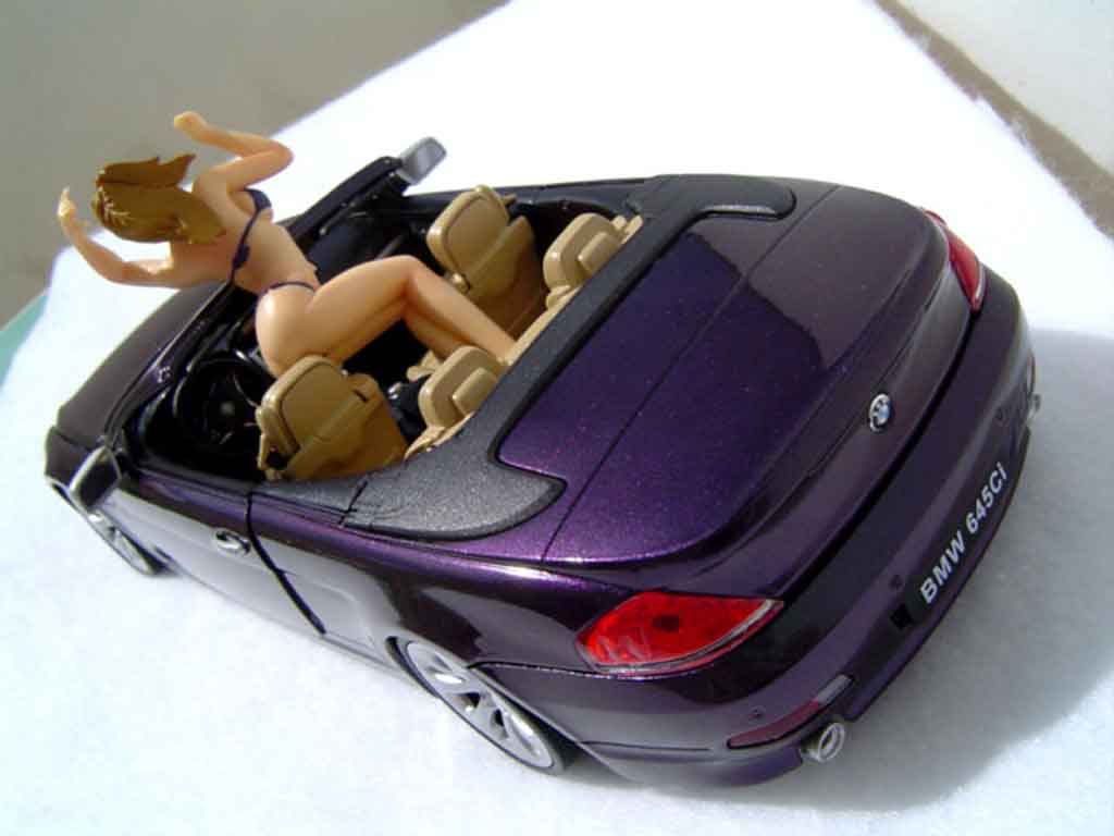 Bmw 645 Cabriolet E64 ci pneus tailles basses 1/18 Welly