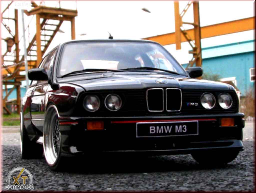 Bmw M3 E30 1/18 Autoart E30 sport evolution zwart jantes bbs rs 17 pouces modelauto