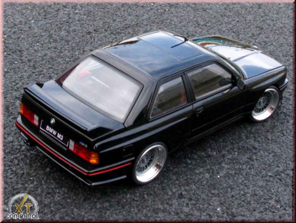 Bmw M3 Sport Evolution E30 zwart jantes bbs rs 17 pouces 1/18 Autoart