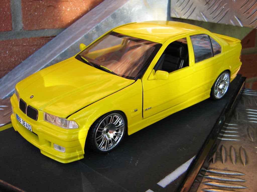 Bmw M3 GTR E36 sedan rtr geel carlux jantes m3 1/18 Ut Models