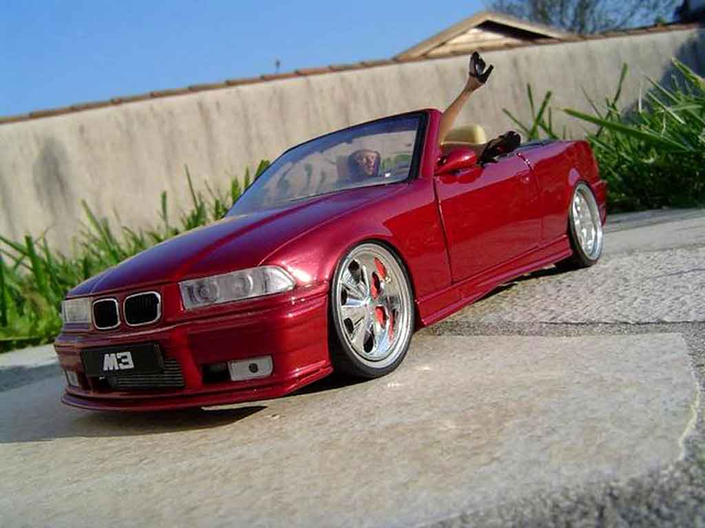 Bmw M3 Cabriolet E36 rood jantes budnik 1/18 Ut Models
