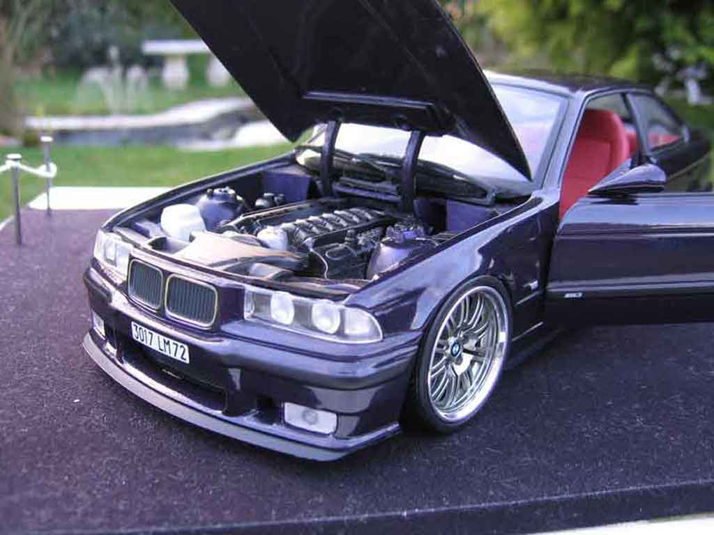 Bmw M3 Coupe E36 paars jantes m3 a deport 1/18 Ut Models
