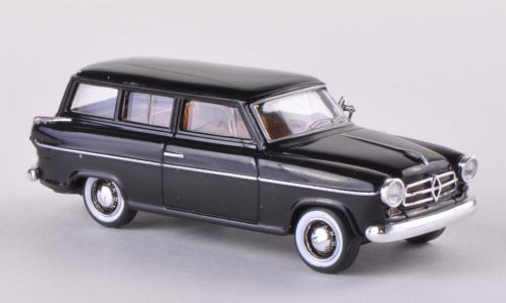 Borgward Isabella 1/87 Herpa Stationwagen zwart modelauto
