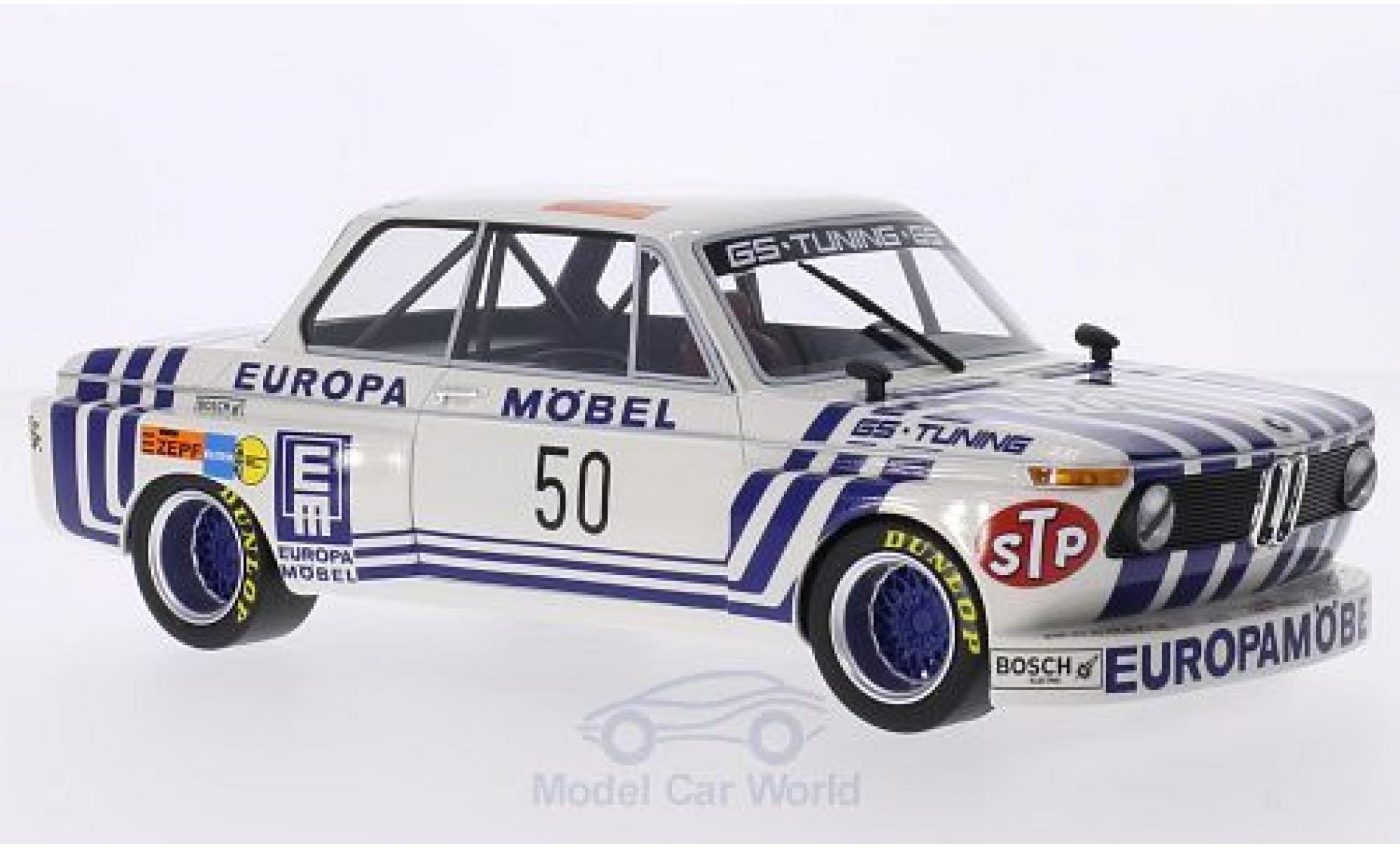 Bmw 2002 1/18 BoS Models Gr.2 No.50 GS Tuning Europa M&ouml;bel DRM 1974 J.Obermoser modelauto