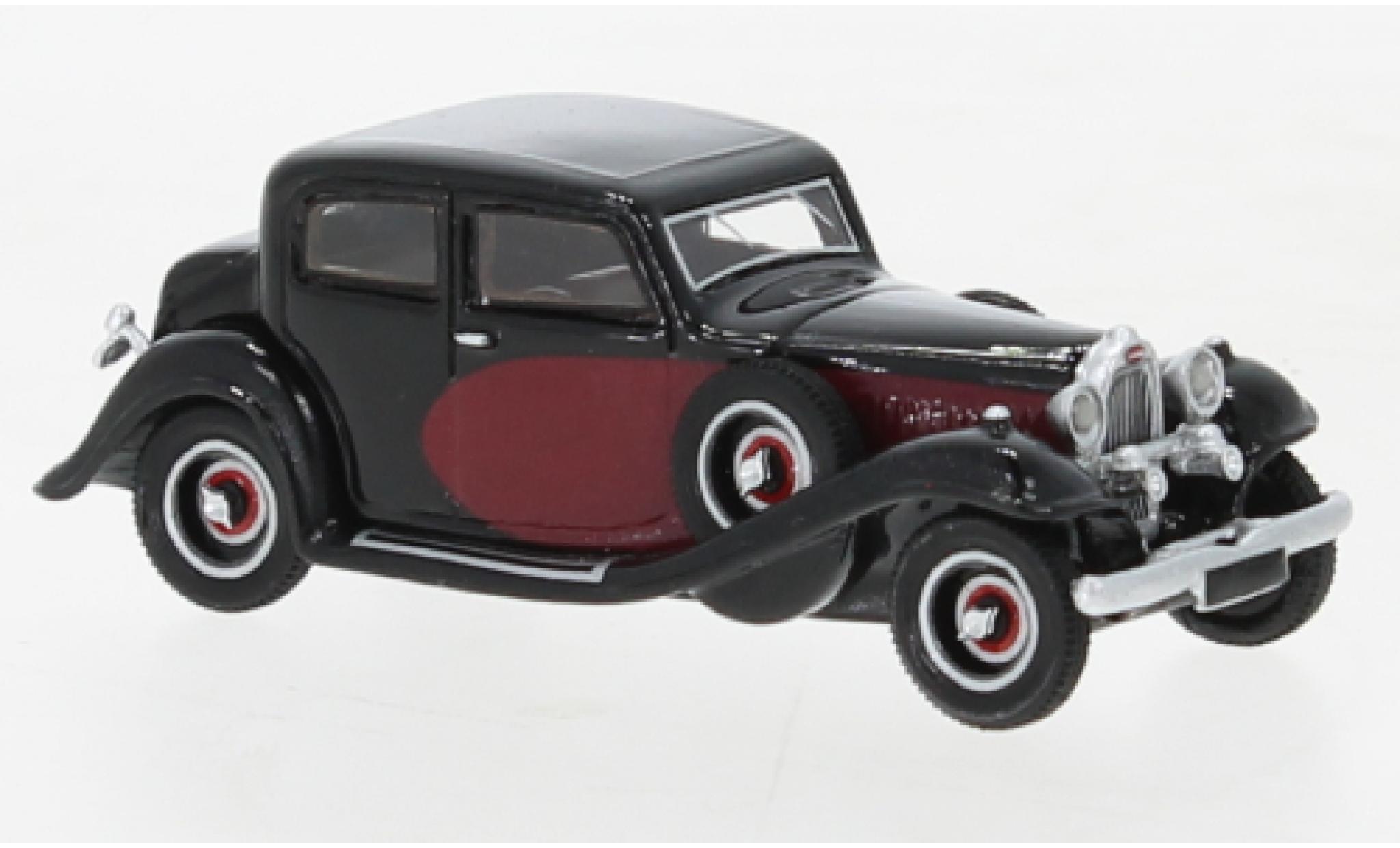 Bugatti 57 1/87 BoS Models Typ Galibier rood/zwart 1934 modelauto