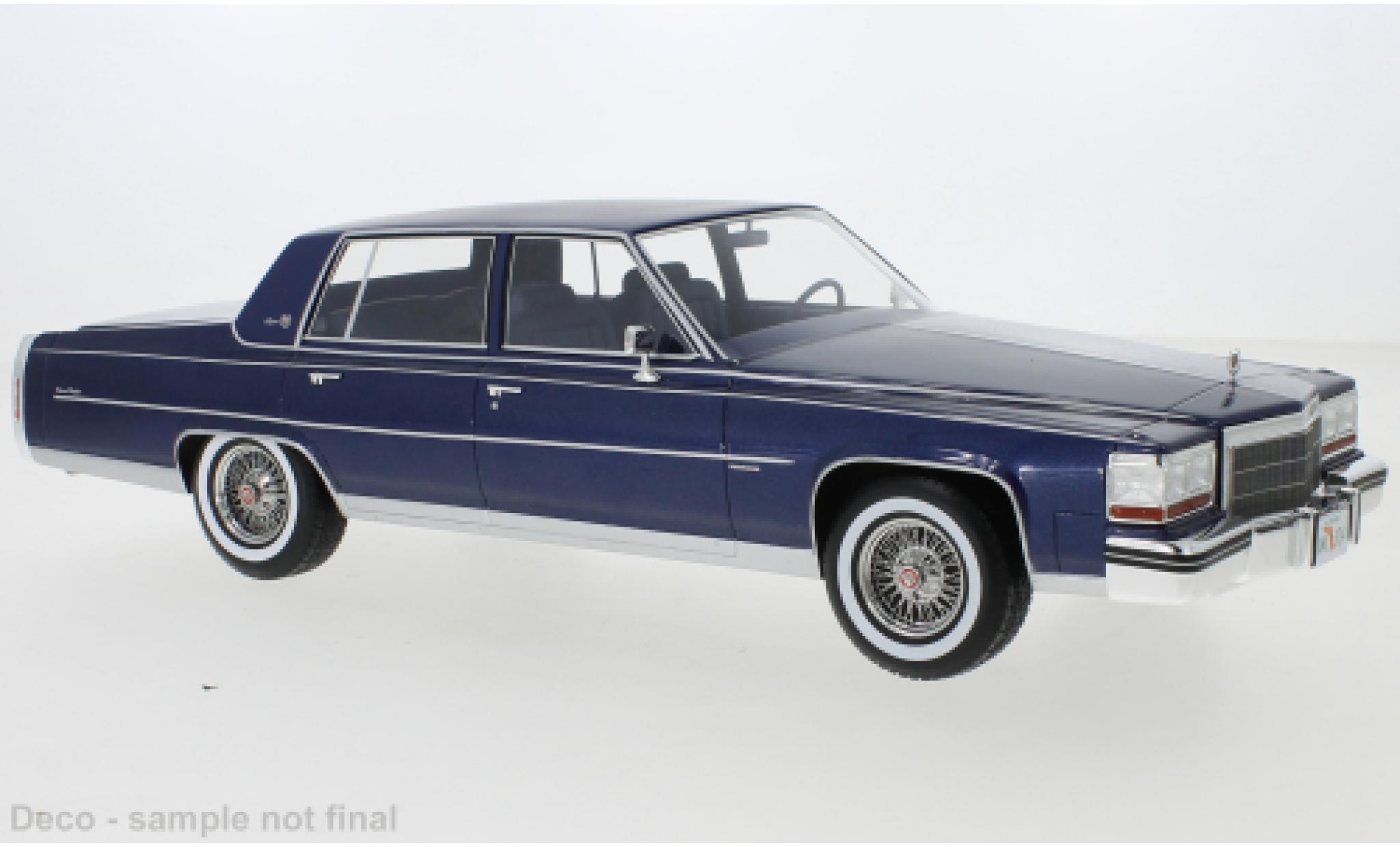 Cadillac Fleetwood 1/18 BoS Models Brougham metallic blauw fonc&eacute; 1982 modelauto