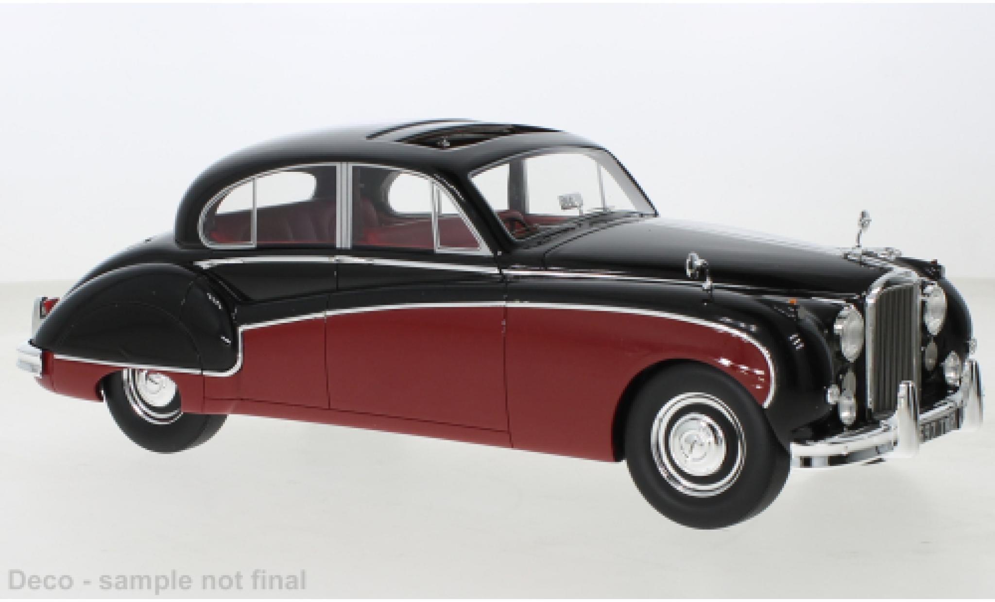 Jaguar MK 1/18 BoS Models BoS-Models VIII zwart/rood fonc&eacute; 1957 modelauto