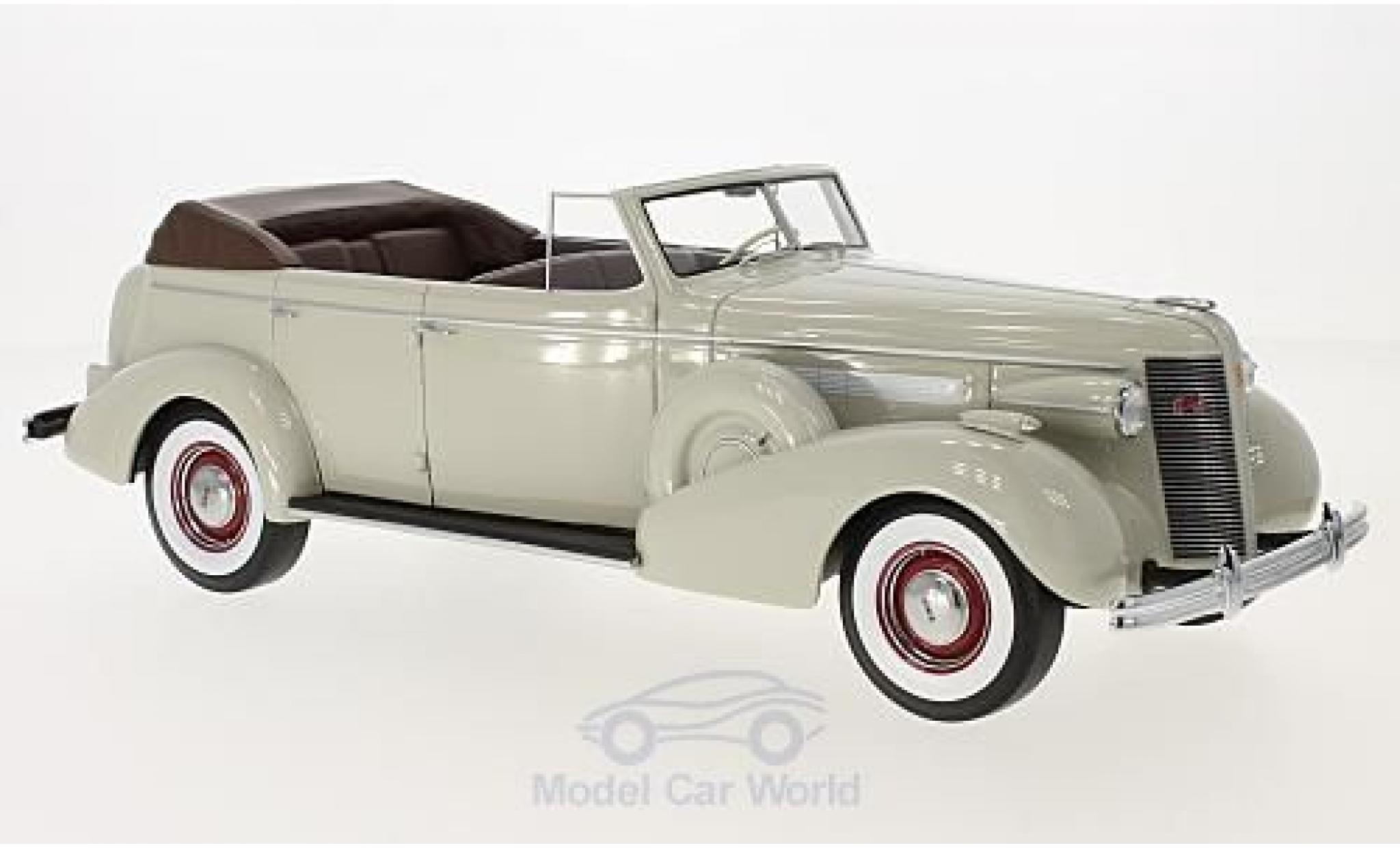 Buick Roadmaster 1/18 BoS Models 80-C Four-Door Phaeton grijs 1937 modelauto
