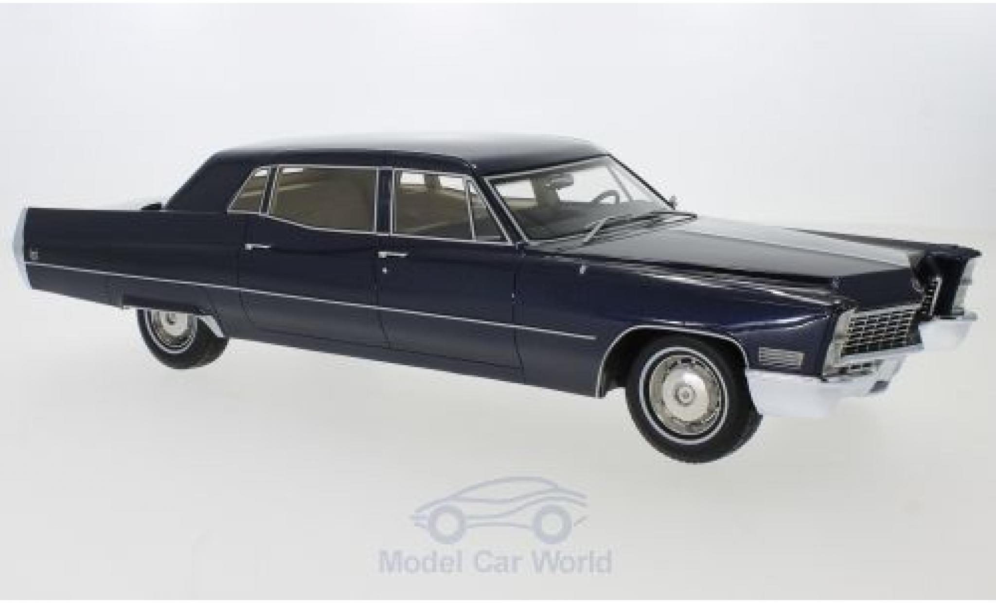 Cadillac Fleetwood 1/18 BoS Models Series 75 Sedan metallic blauw 1967 modelauto
