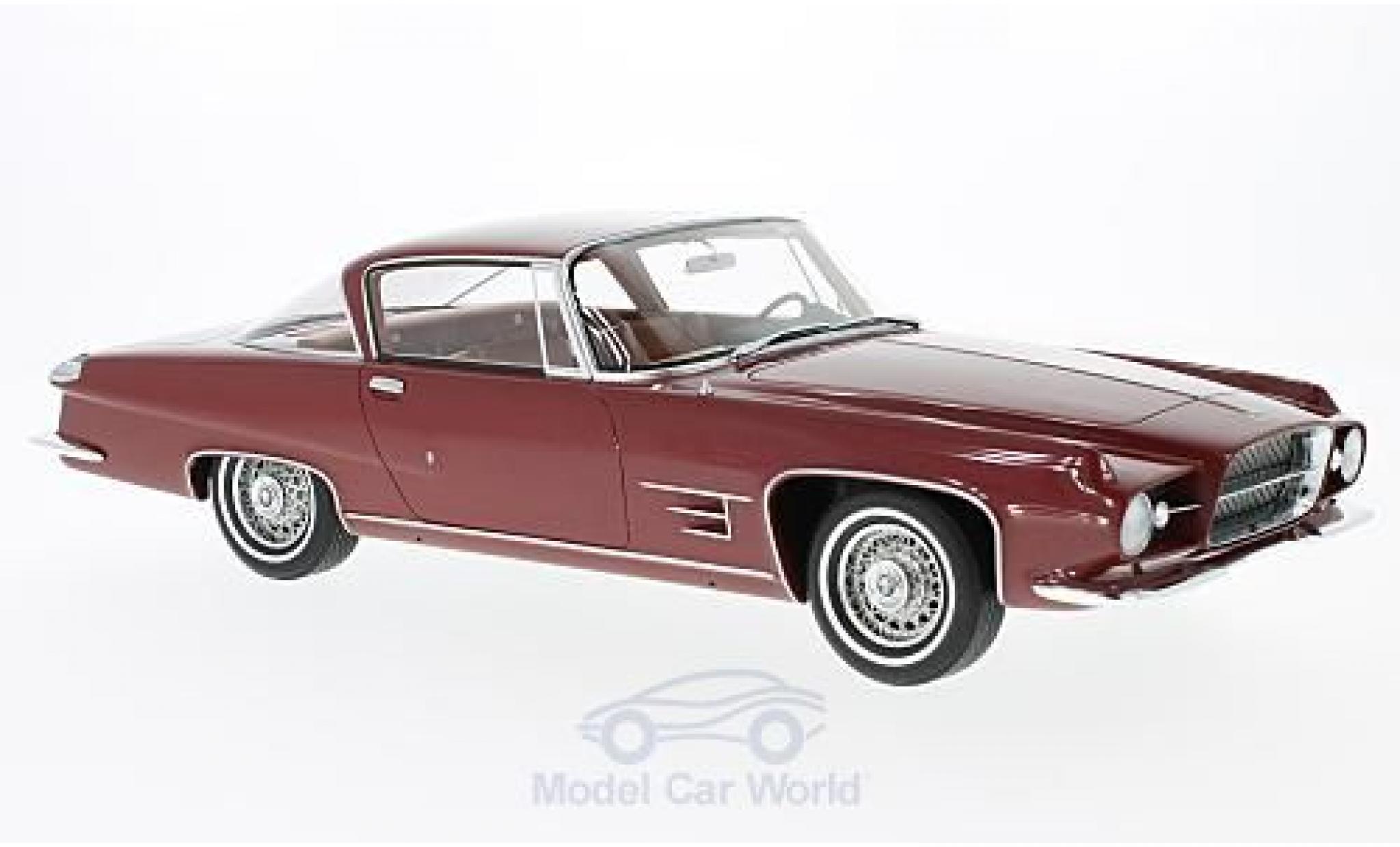 Chrysler Dual Ghia 1/18 BoS Models L 6.4 Coupe metallic rood 1960 ohne Vitrine modelauto