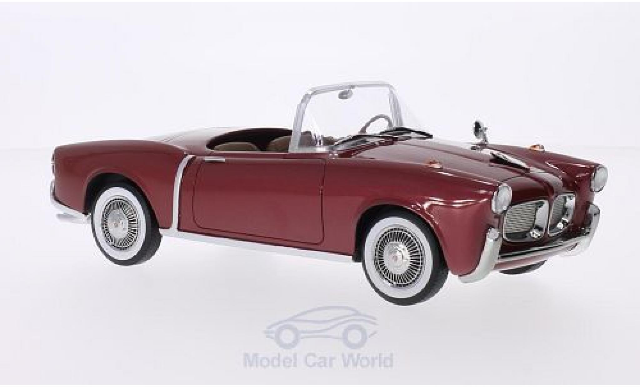 Fiat 1100 1955 1/18 BoS Models TV Trasformabile metallic rood 1955 modelauto