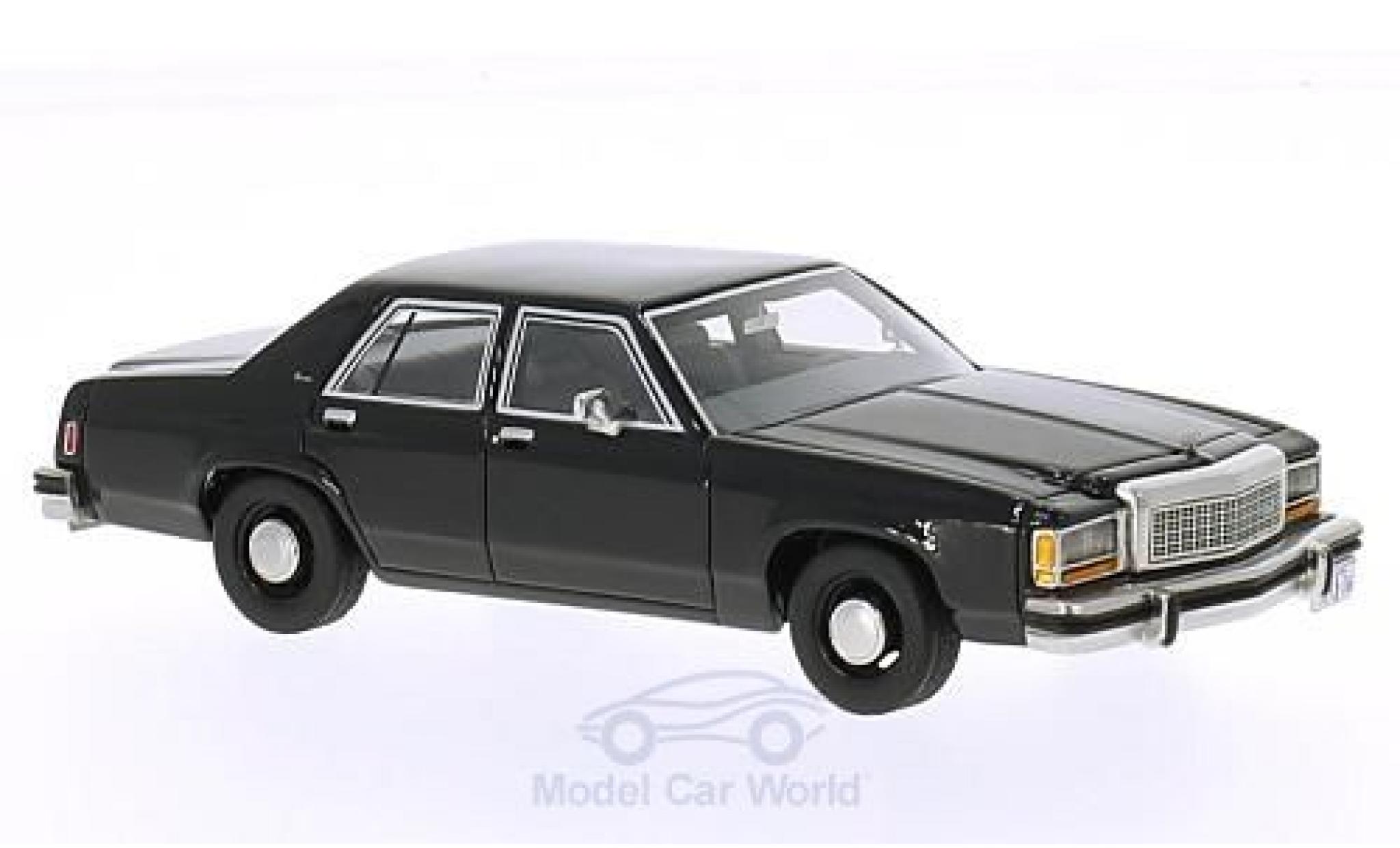 Ford LTD 1/43 BoS Models Crown Victoria zwart 1987 modelauto