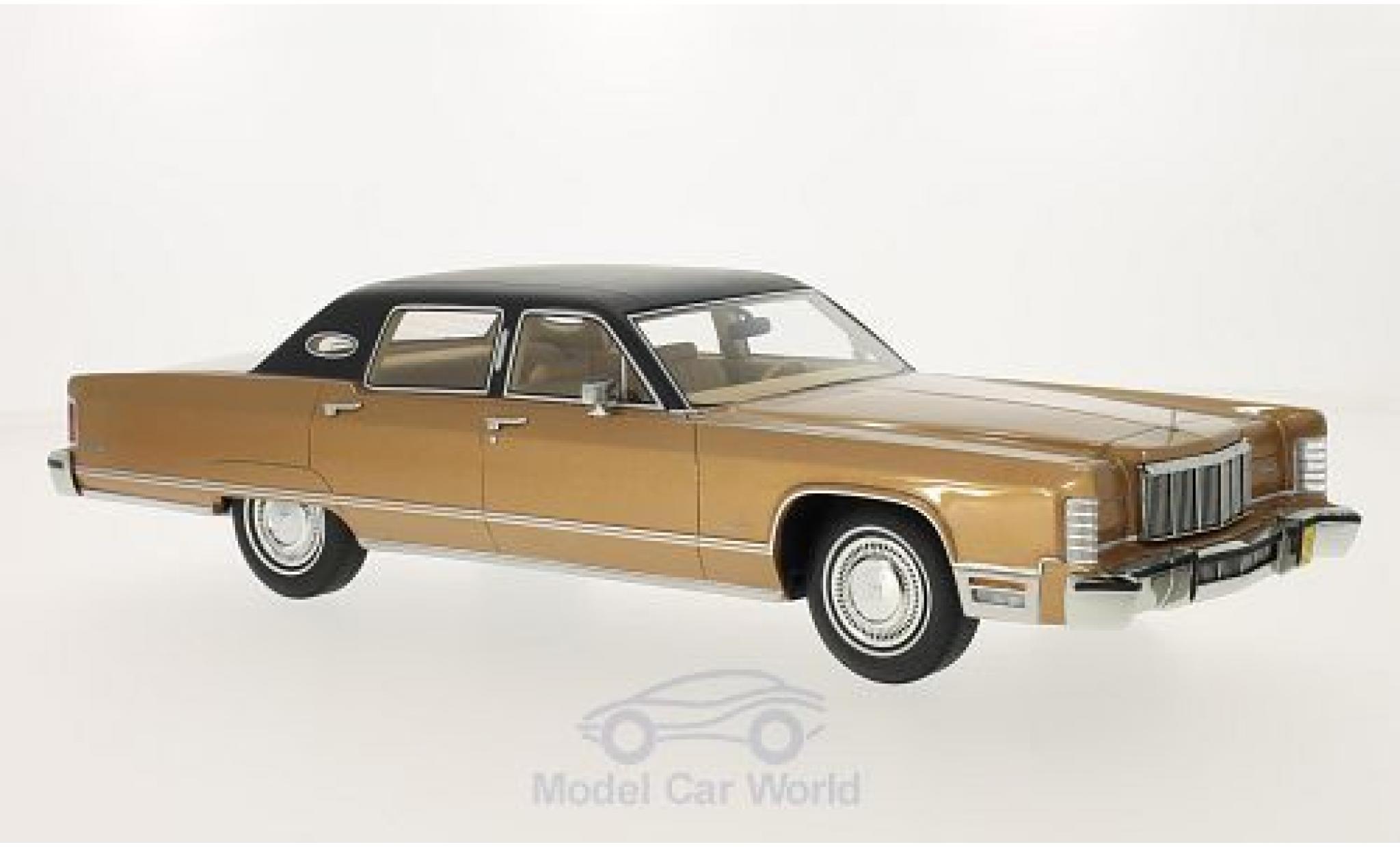 Lincoln Continental 1/18 BoS Models Sedan metallic bruin 1975 ohne Vitrine modelauto