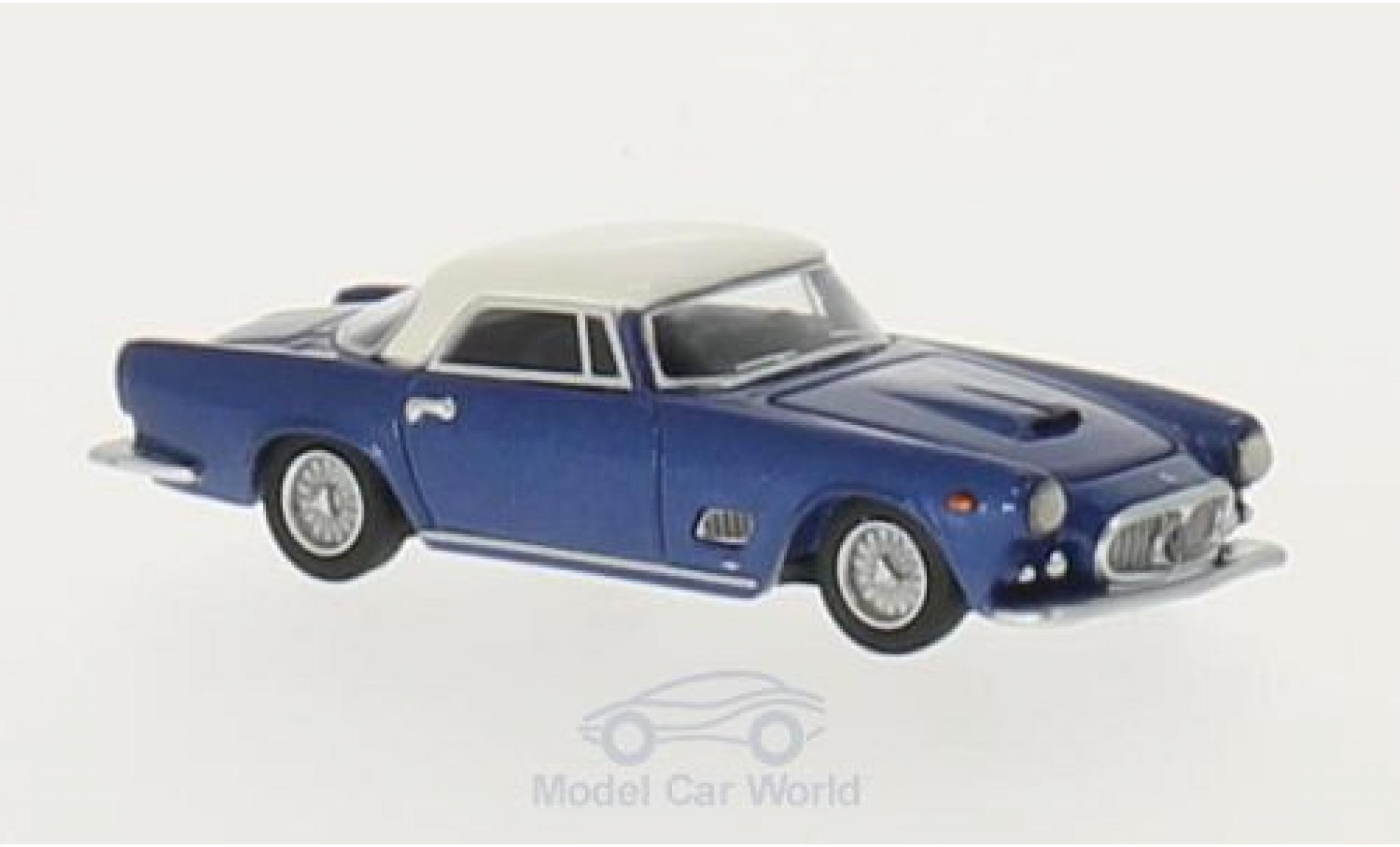 Maserati 3500 GT 1/87 BoS Models metallic blauw/wit 1957 modelauto