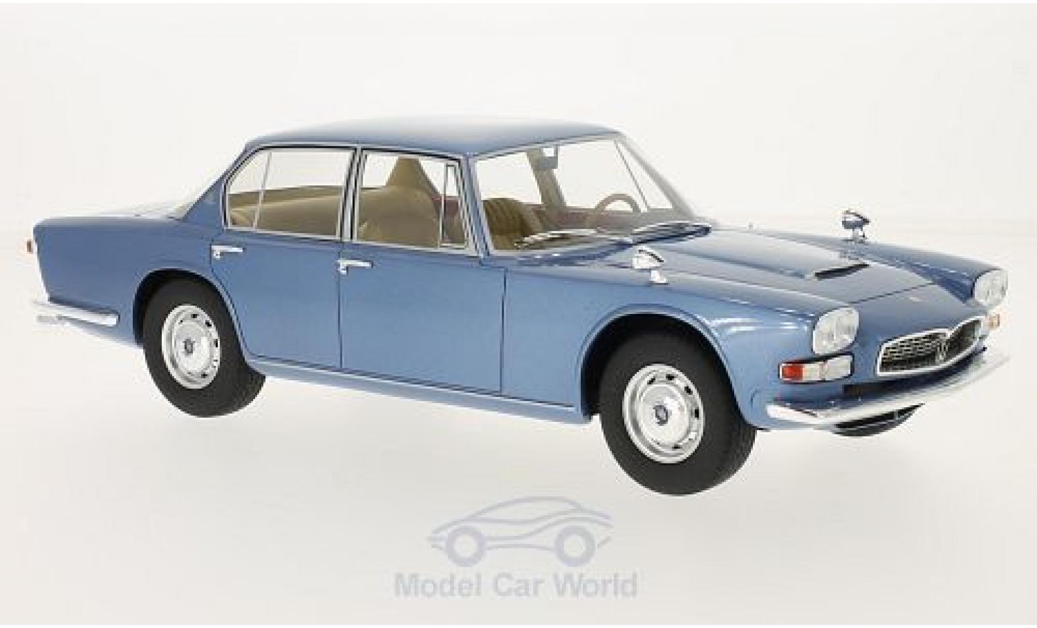 Maserati Quattroporte 1/18 BoS Models I metallic blauw 1966 modelauto