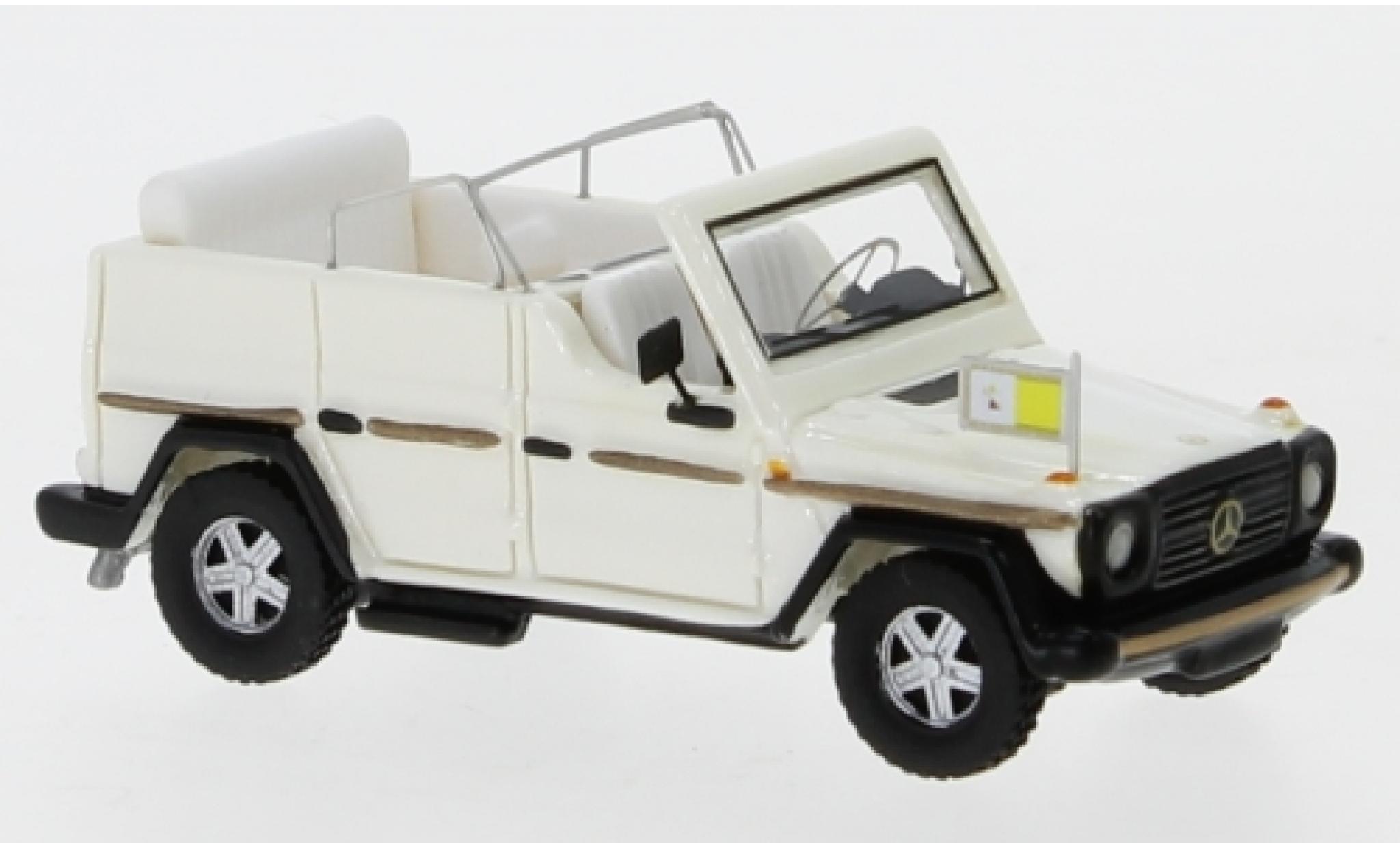 Mercedes 230 1/87 BoS Models G Papamobil metallic wit 1980 modelauto
