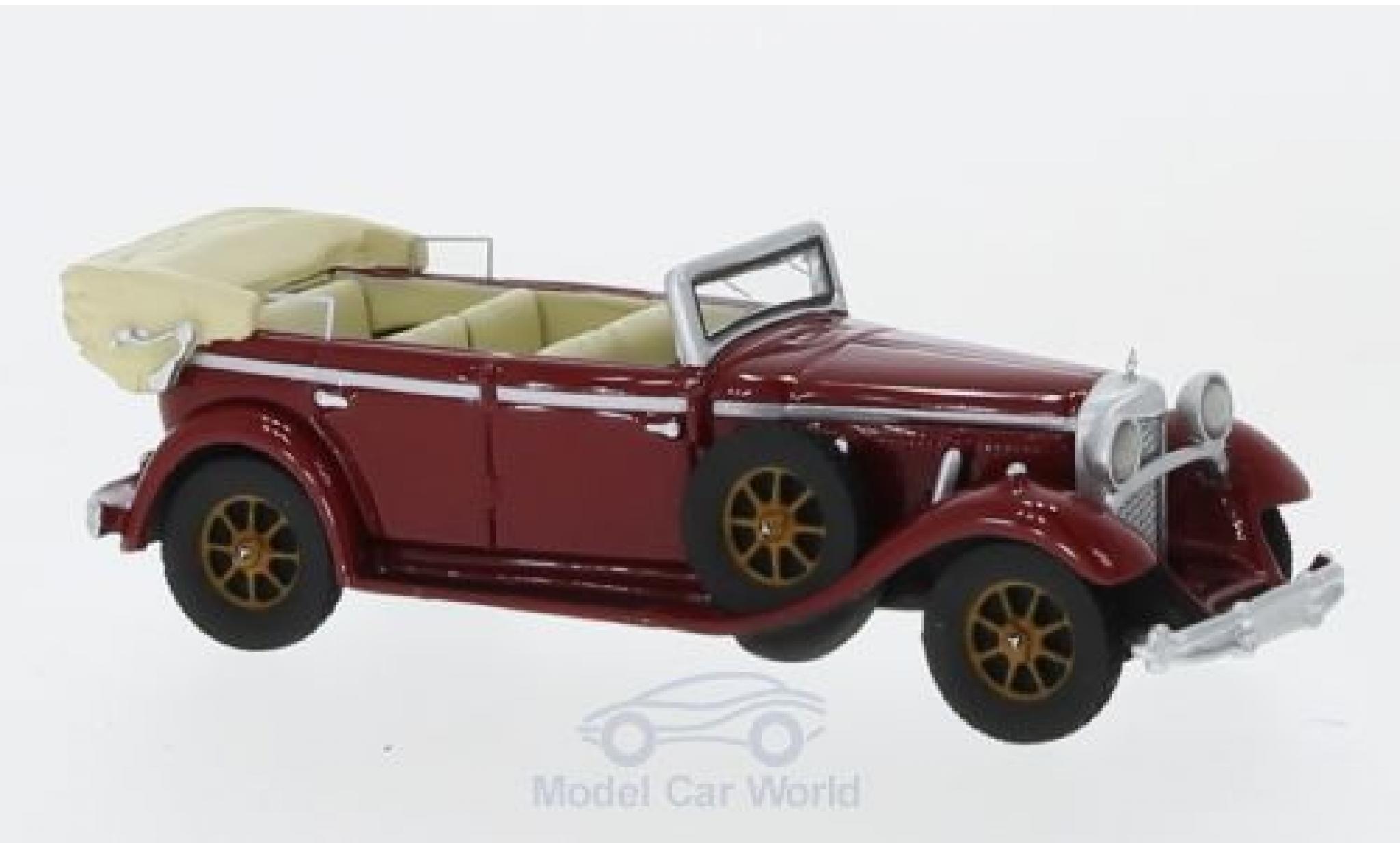 Mercedes 770 1/87 BoS Models (W07) Cabriolet rood 1930 modelauto