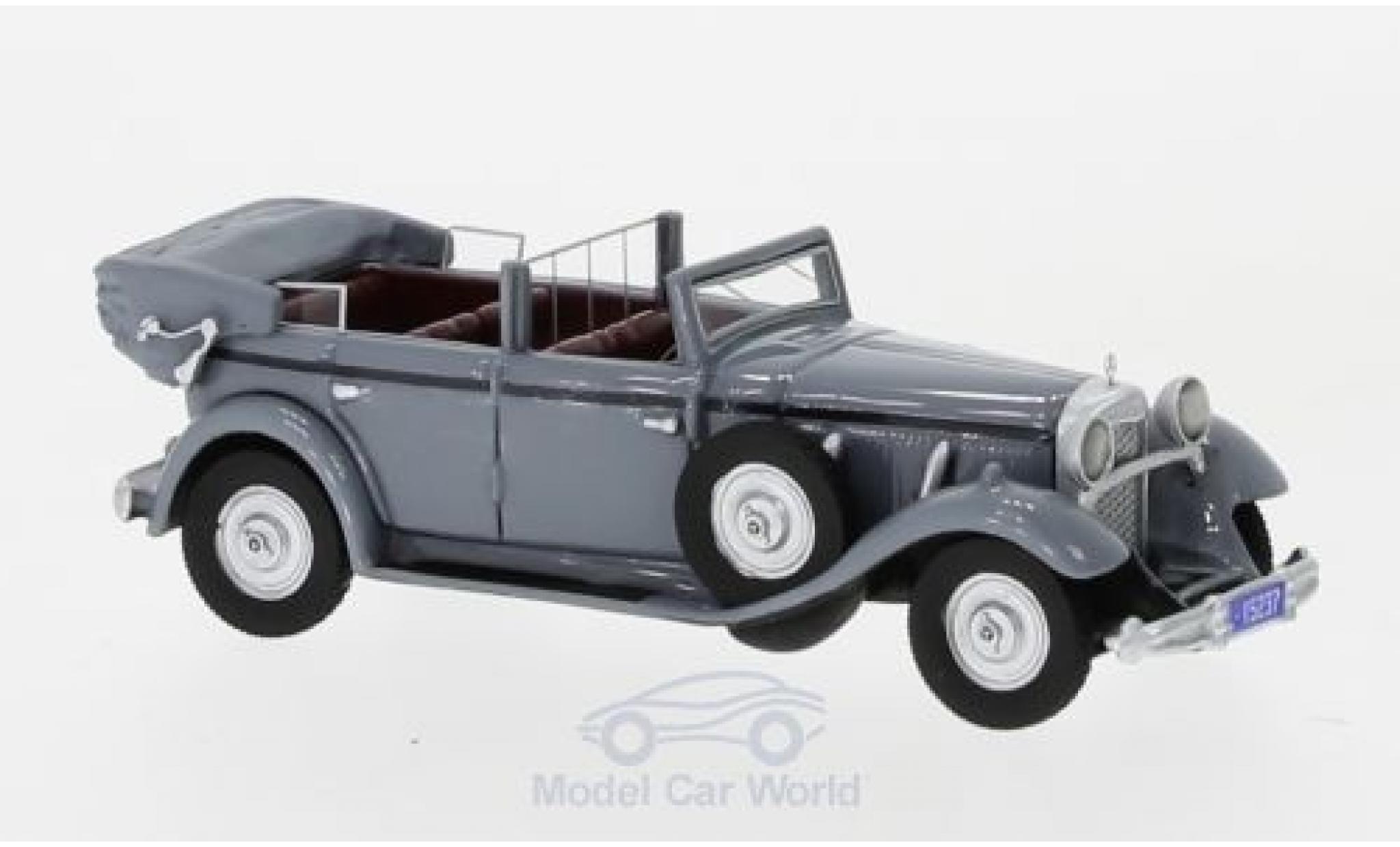 Mercedes 770 1/87 BoS Models (W07) Cabriolet grijs RHD 1930 modelauto