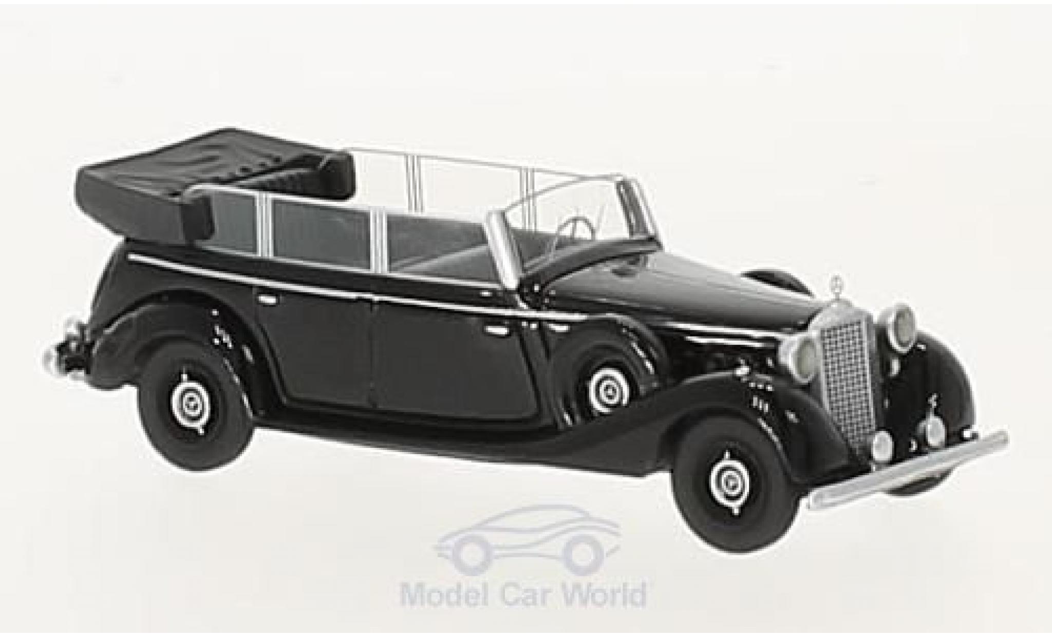 Mercedes 770 1/87 BoS Models (W150) Spezial Tourenwagen zwart 1938 modelauto
