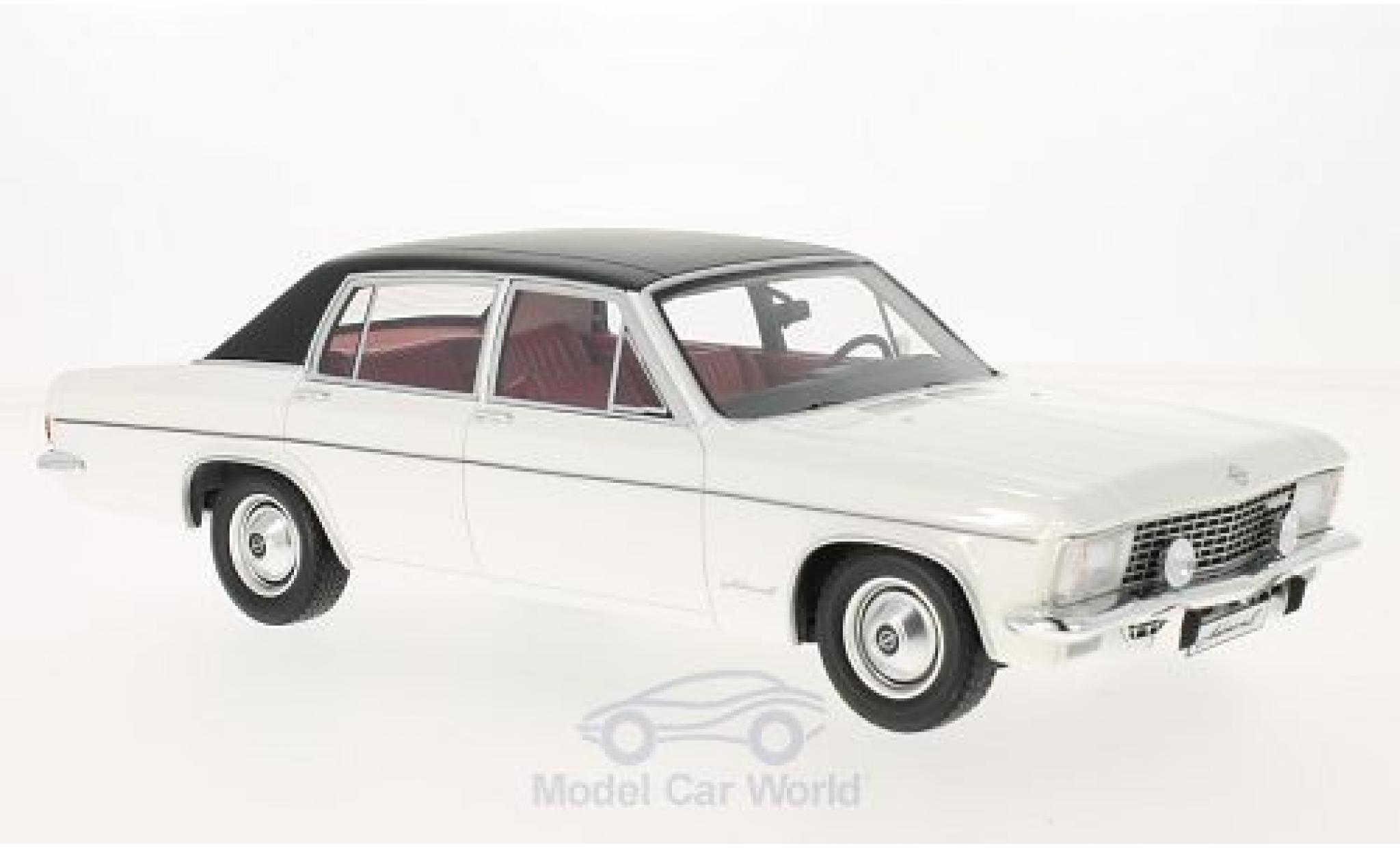 Opel Admiral 1/18 BoS Models B wit/zwart 1971 modelauto