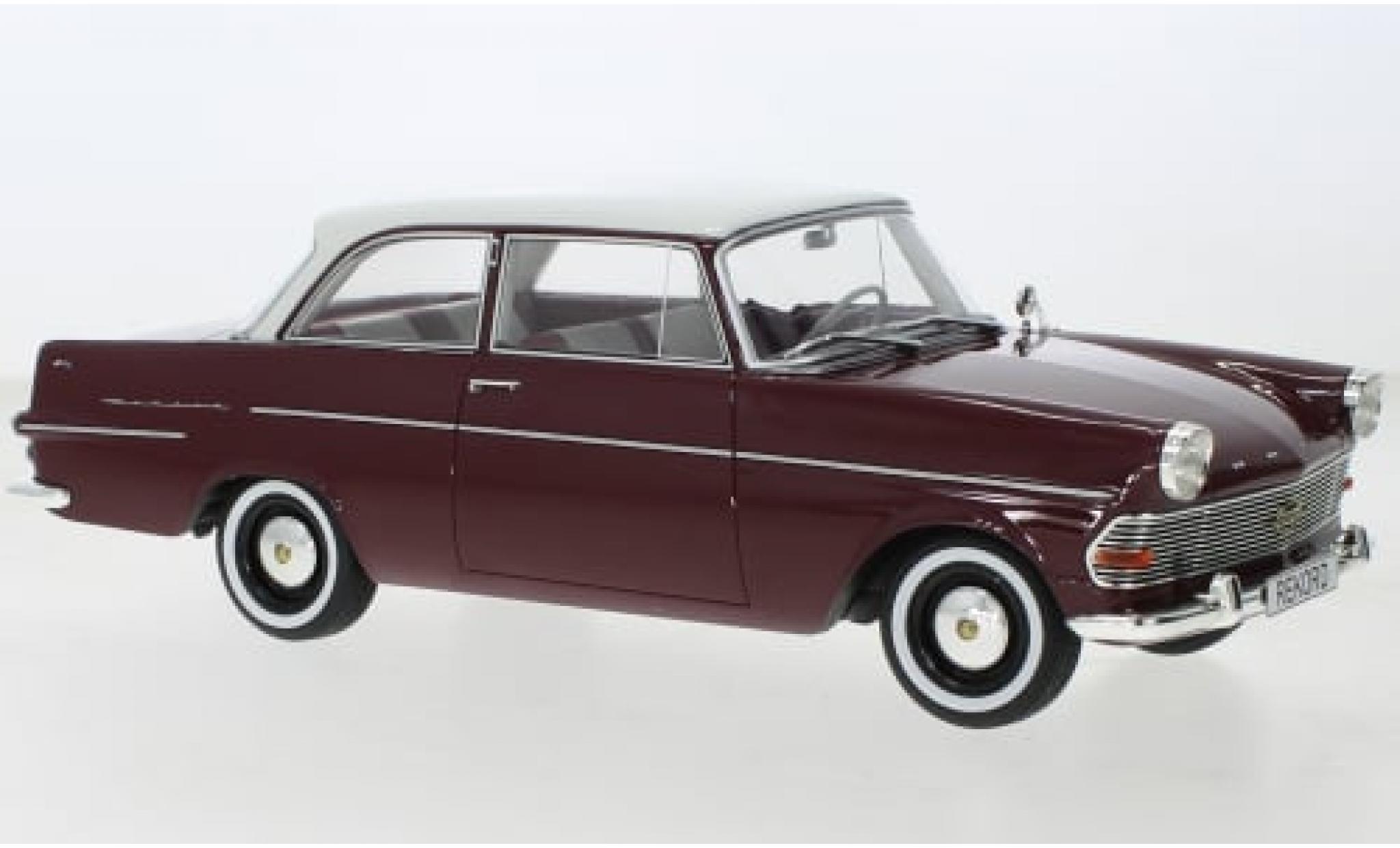 Opel Rekord 1/18 BoS Models P2 rood/wit 1961 1:18 modelauto