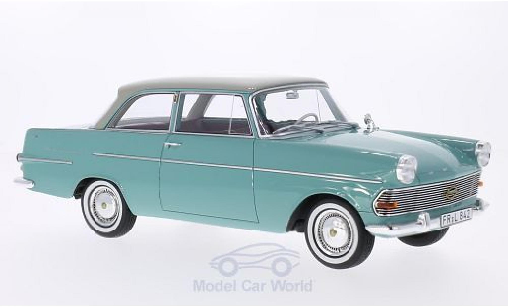 Opel Rekord 1/18 BoS Models P2 groen/grijs 1961 modelauto